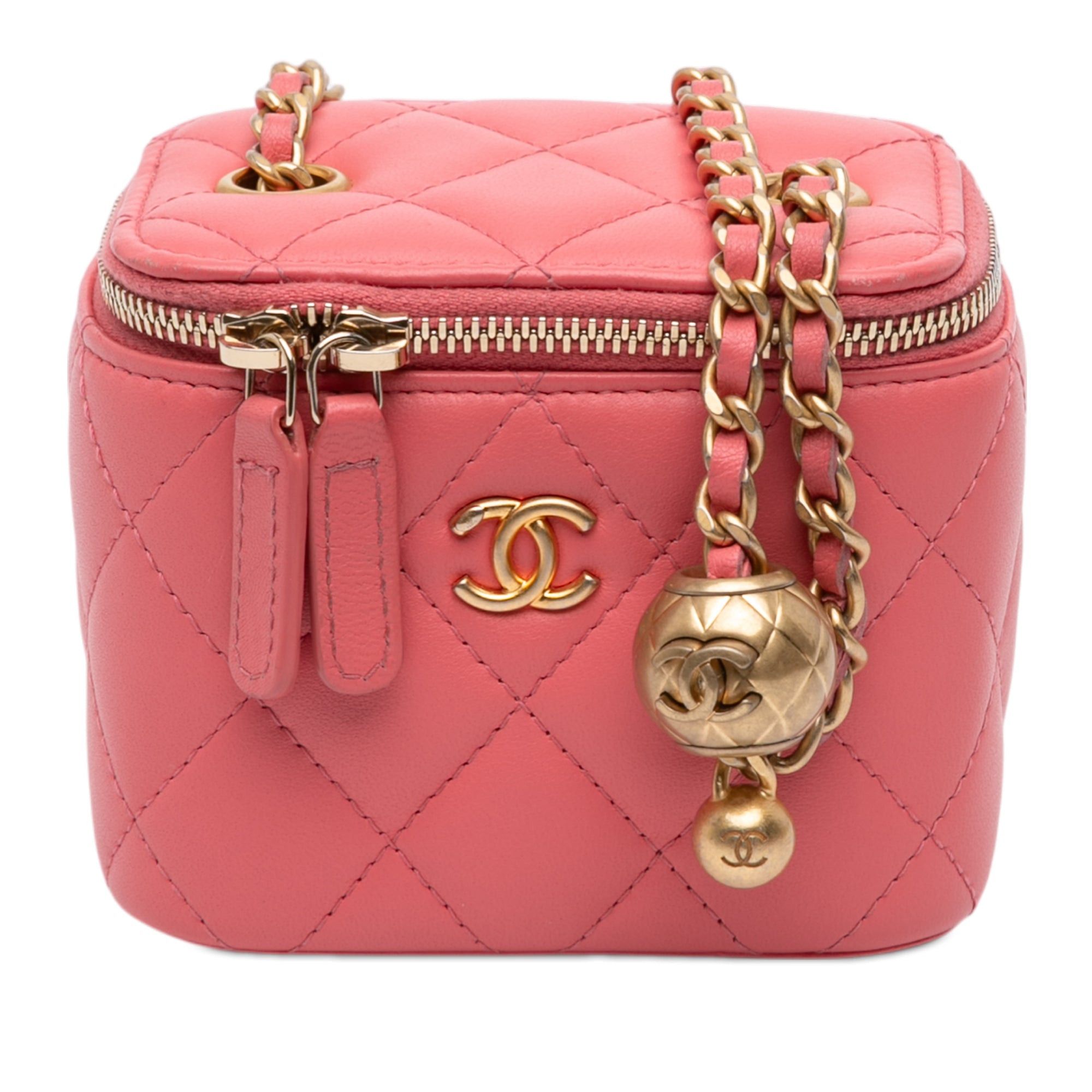 Chanel Mini Quilted Lambskin Pearl Crush Vanity Case With Chain Size ONE SIZE - 1 Thumbnail