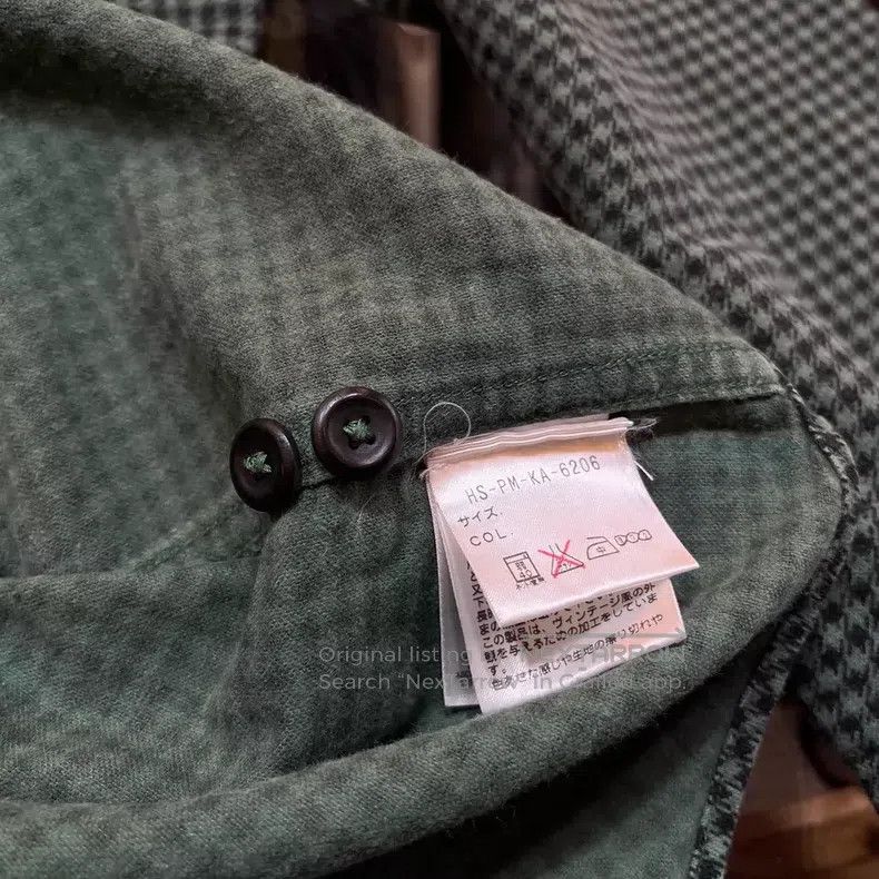 RRL Ralph Lauren RRL Ralph Lauren Vintage green houndstooth shirt Size US M / EU 48-50 / 2 - 5 Thumbnail