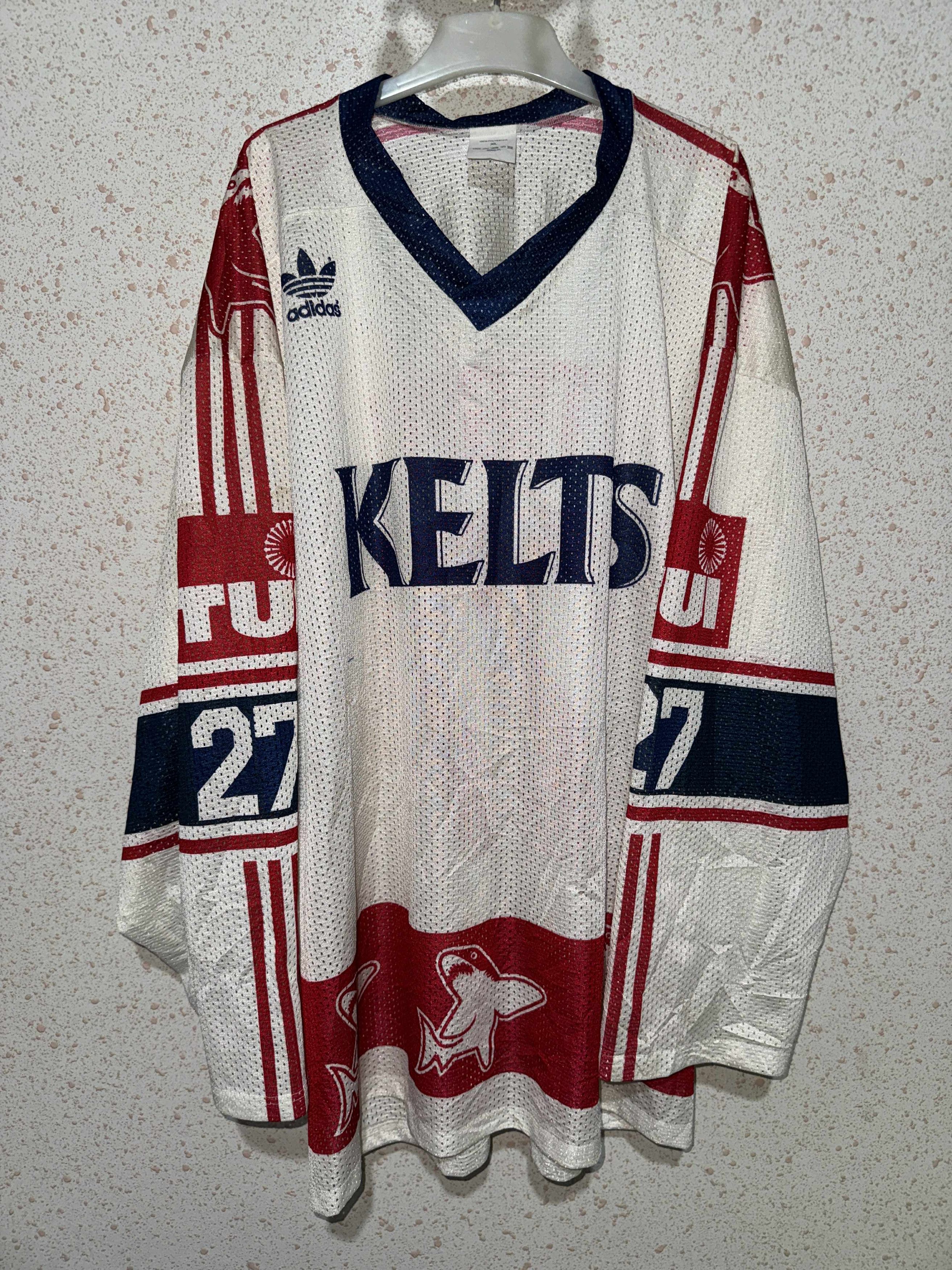 Adidas Kölner Haie Hockey Adidas 1991/92 Player Helmut Steiger 27 Size US XL / EU 56 / 4 - 1 Thumbnail