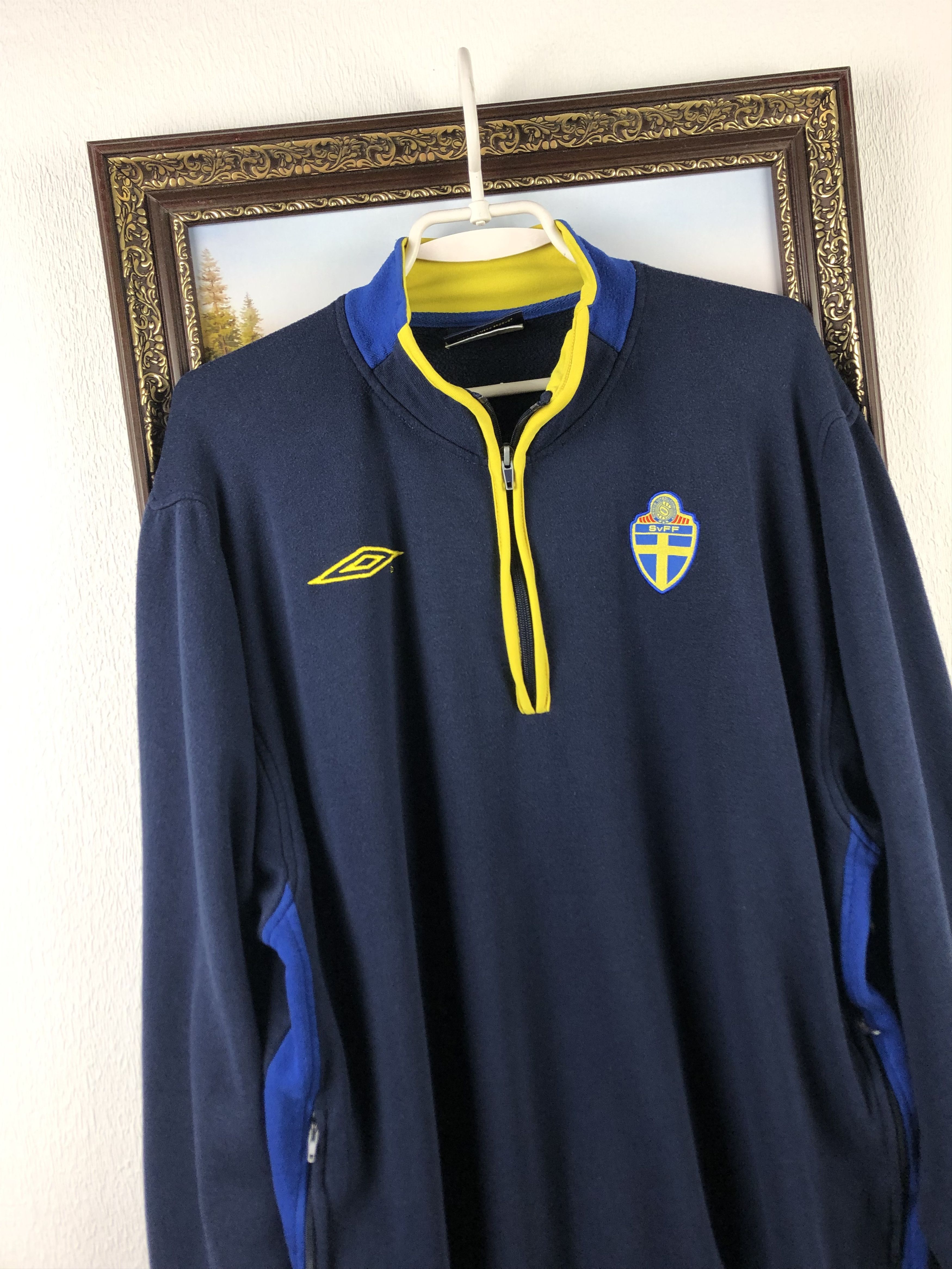 Umbro Vintage Umbro Sweden Football Sweatshirt Jacket Soccer Track Size US XXL / EU 58 / 5 - 3 Thumbnail