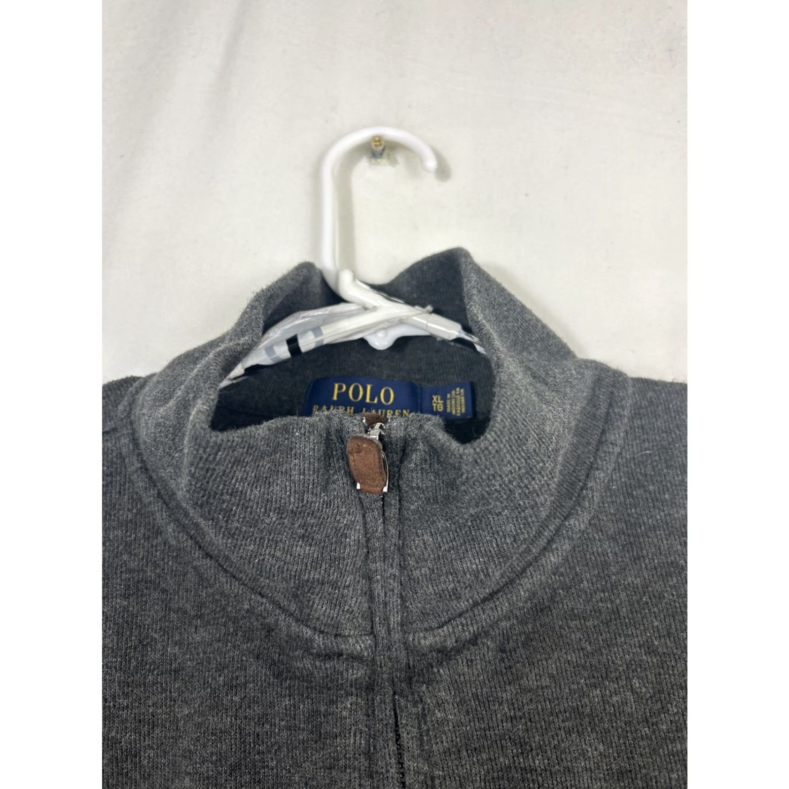 Polo Ralph Lauren Polo Ralph Lauren Sweater Men XL Estate Rib 1/4 Zip Pullover Long Sleeve Gray Mock Neck Logo Knit's 1/4 Zip Casual Mens Size US XL / EU 56 / 4 - 7 Thumbnail