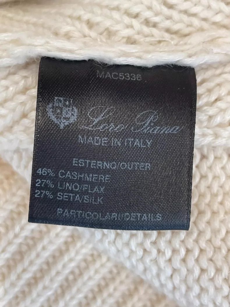 Loro Piana LORO PIANA White American cashmere cardigan Size L / US 10 / IT 46 - 5 Thumbnail
