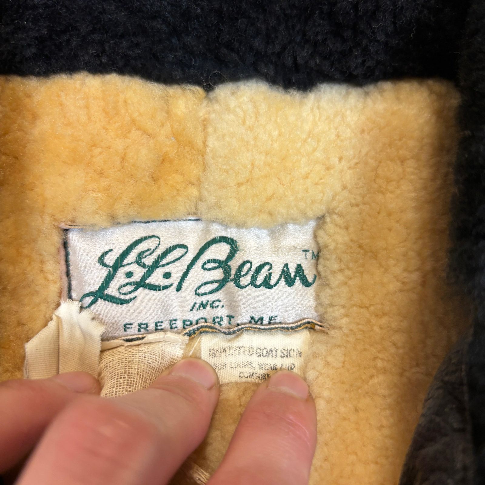 L.L. Bean Vintage 60s LL Bean Goatskin Leather Lambswool Jacket L Size US L / EU 52-54 / 3 - 4 Thumbnail