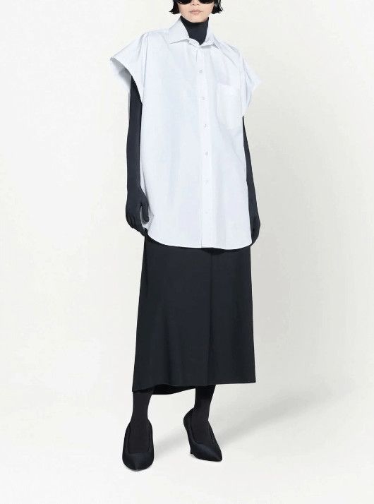 Balenciaga o1tr1nto1125 Shirt Oversized in White Size XS / US 0-2 / IT 36-38 - 1 Preview