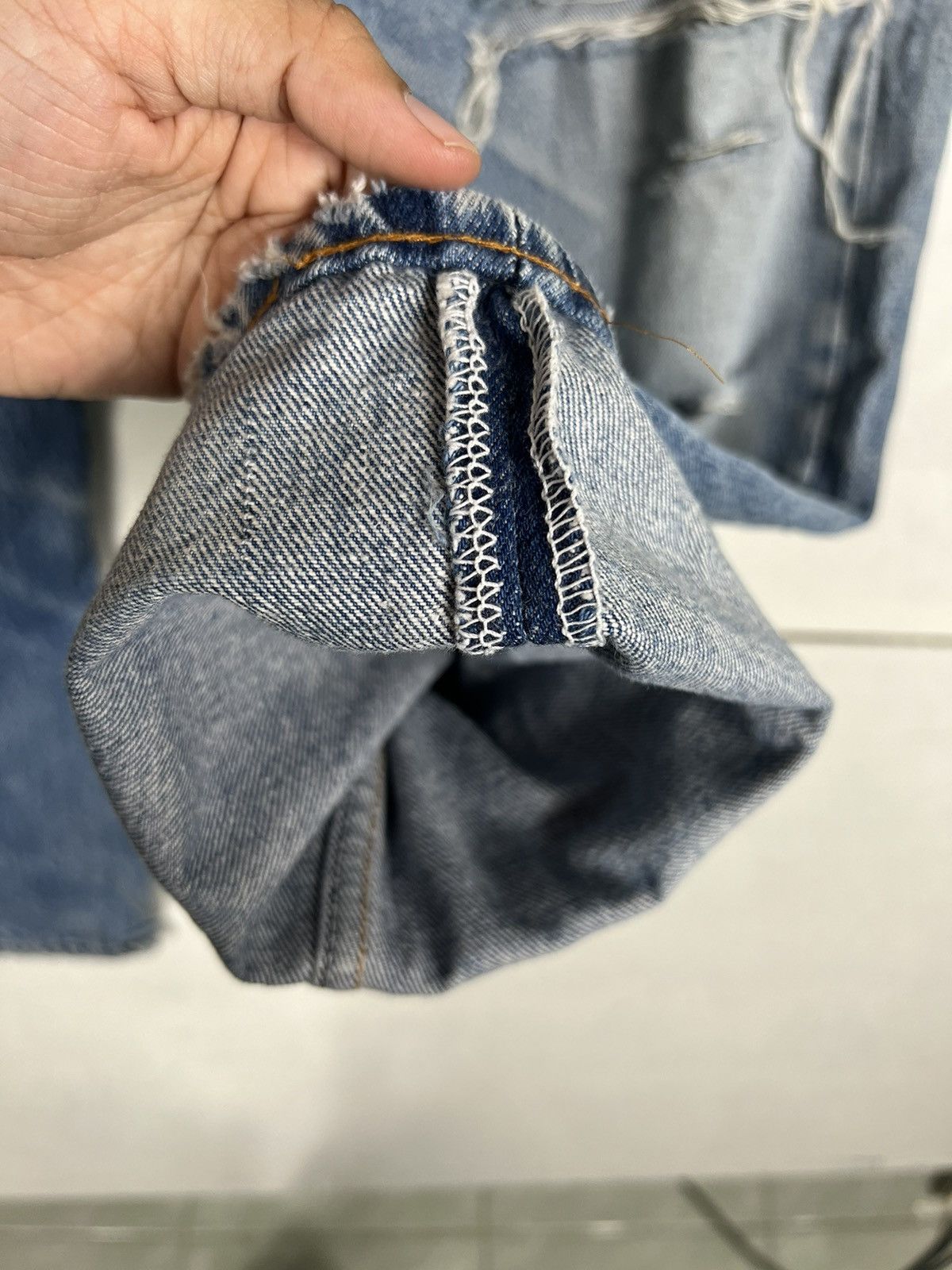 Levi's 🔥80s VINTAGE LEVIS 501 DISTRESS DENIM Size US 32 / EU 48 - 12 Thumbnail