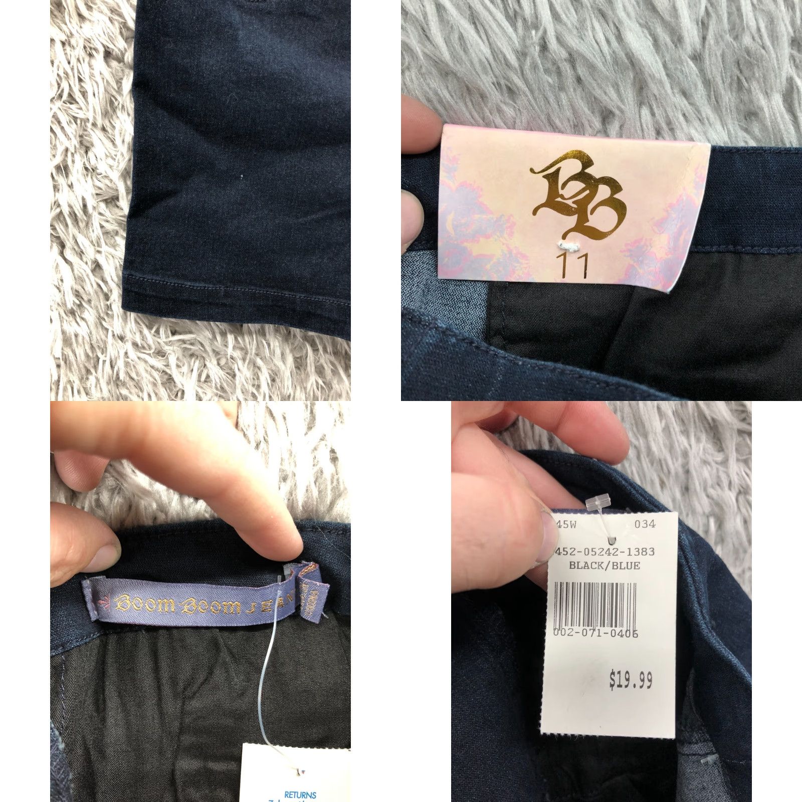 Denime Boom Boom Jeans Boyfriend Shorts Juniors Size 11 Dark Wash Blue Denim Short Size 32" / US 10 / IT 46 - 8 Thumbnail