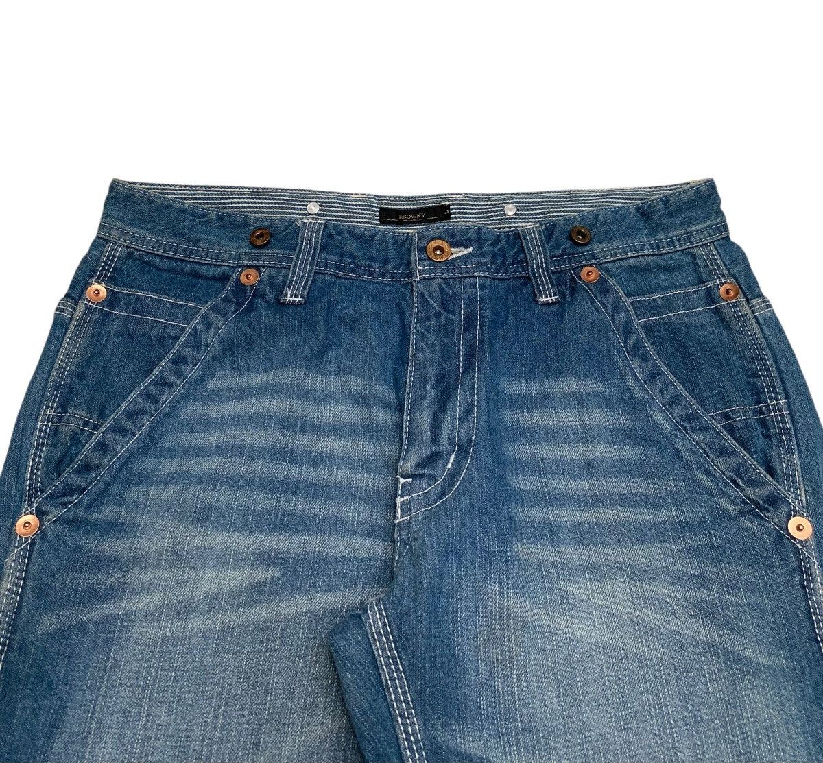 Japanese Brand Rare Design Vintage Brand Browny Carpenter Jeans 1990s Size US 33 - 3 Thumbnail