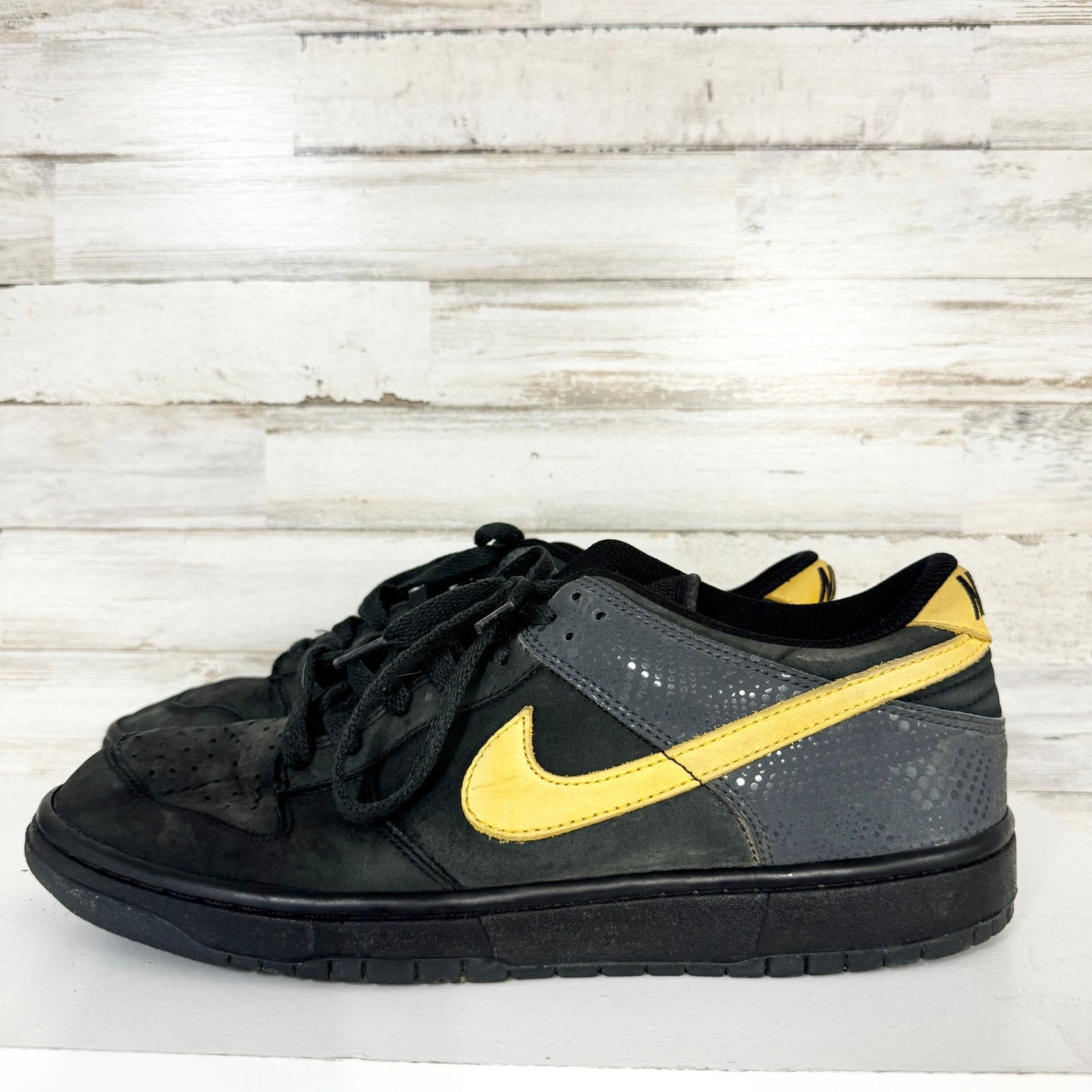 Nike Nike Dunk Low 6.0 Black/Gold Dart Sneakers, Size 9.5 Size US 9.5 / EU 42-43 - 6 Thumbnail