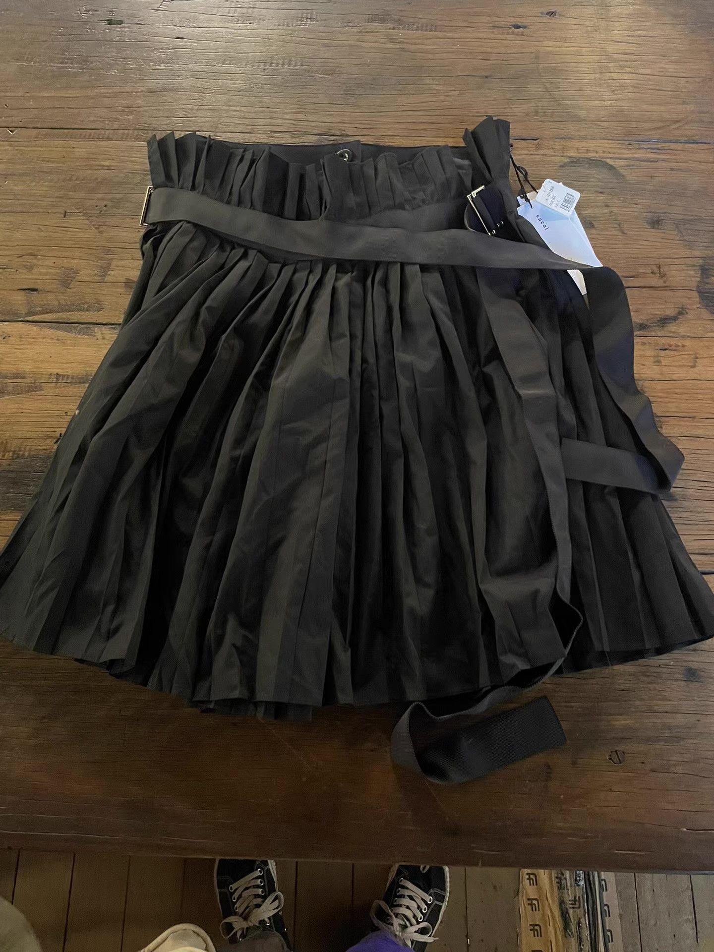 Sacai Sacai 16SS Women's Main Line Black Pleated Skort Ｑ25 Size 32" / US 10 / IT 46 - 1 Thumbnail