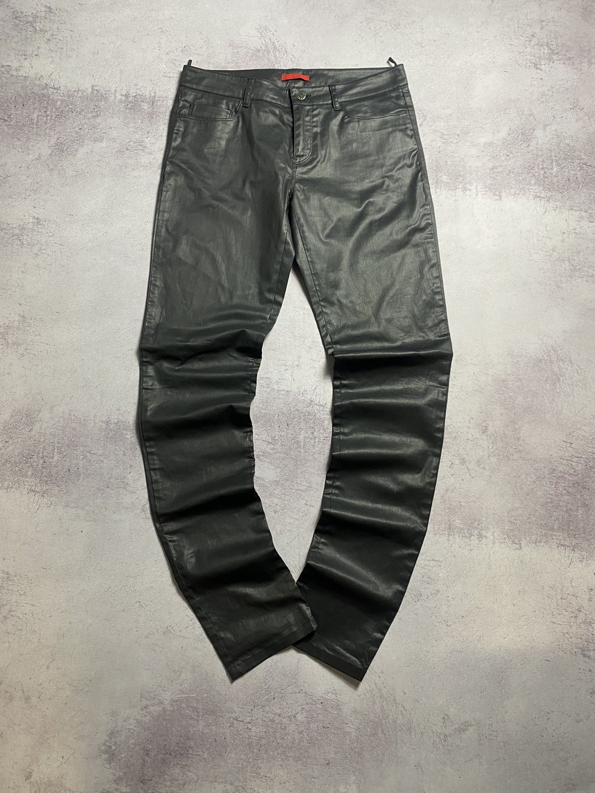 Leather Vintage Prada Archive Leather Pants Opium Style Size US 42 / EU 58 - 1 Thumbnail