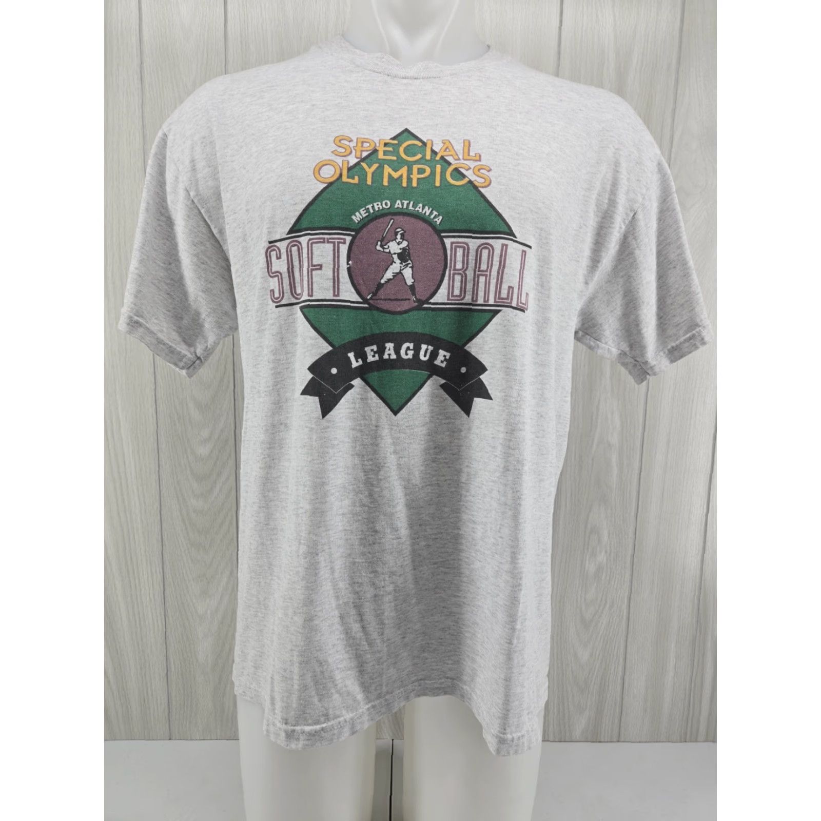 Hanes Special Olympics Softball League Atlanta Shirt Mens Large Gray Shirt Size US L / EU 52-54 / 3 - 2 Thumbnail
