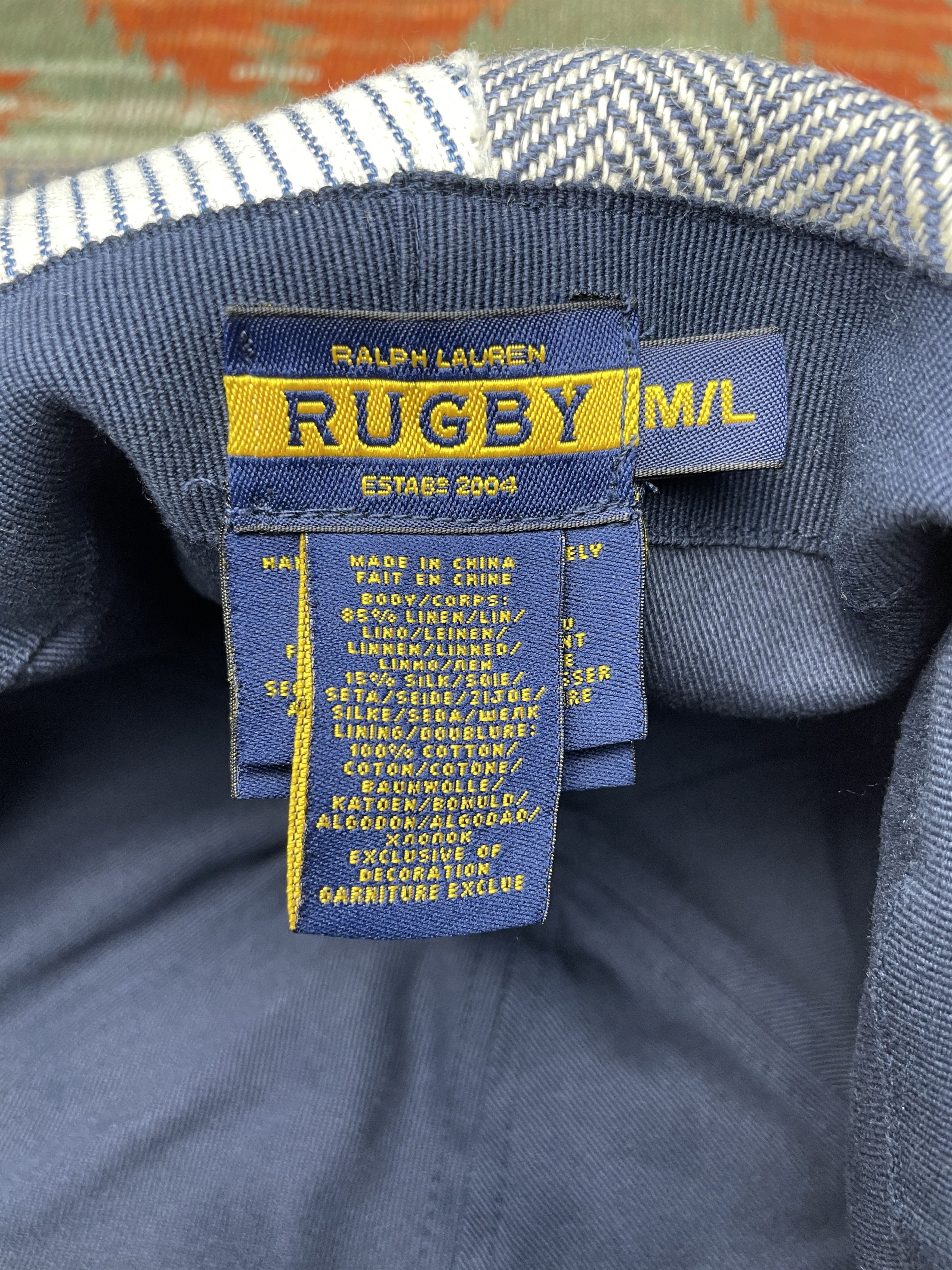 Ralph Lauren × Rugby Ralph Lauren Ralph Lauren Rugby Silk and Linen Patchwork Fisherman's Hat Size ONE SIZE - 9 Thumbnail