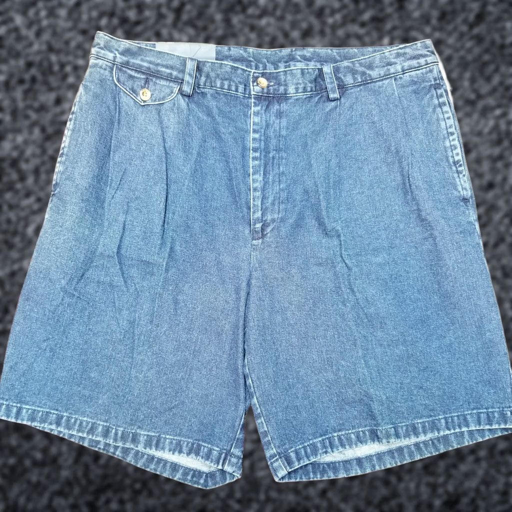 Nautica Nautica Jeans Shorts Cabin Pleated Front Blue 38 Regular Adults Women Cotton Denim Casual Shorts Size 26" / US 2 / IT 38 - 1 Thumbnail
