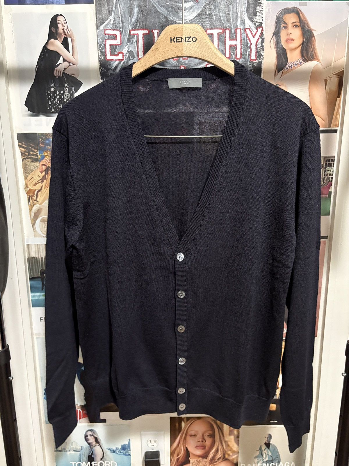 Bally Bally Navy Wool Cardigan Size US L / EU 52-54 / 3 - 1 Thumbnail