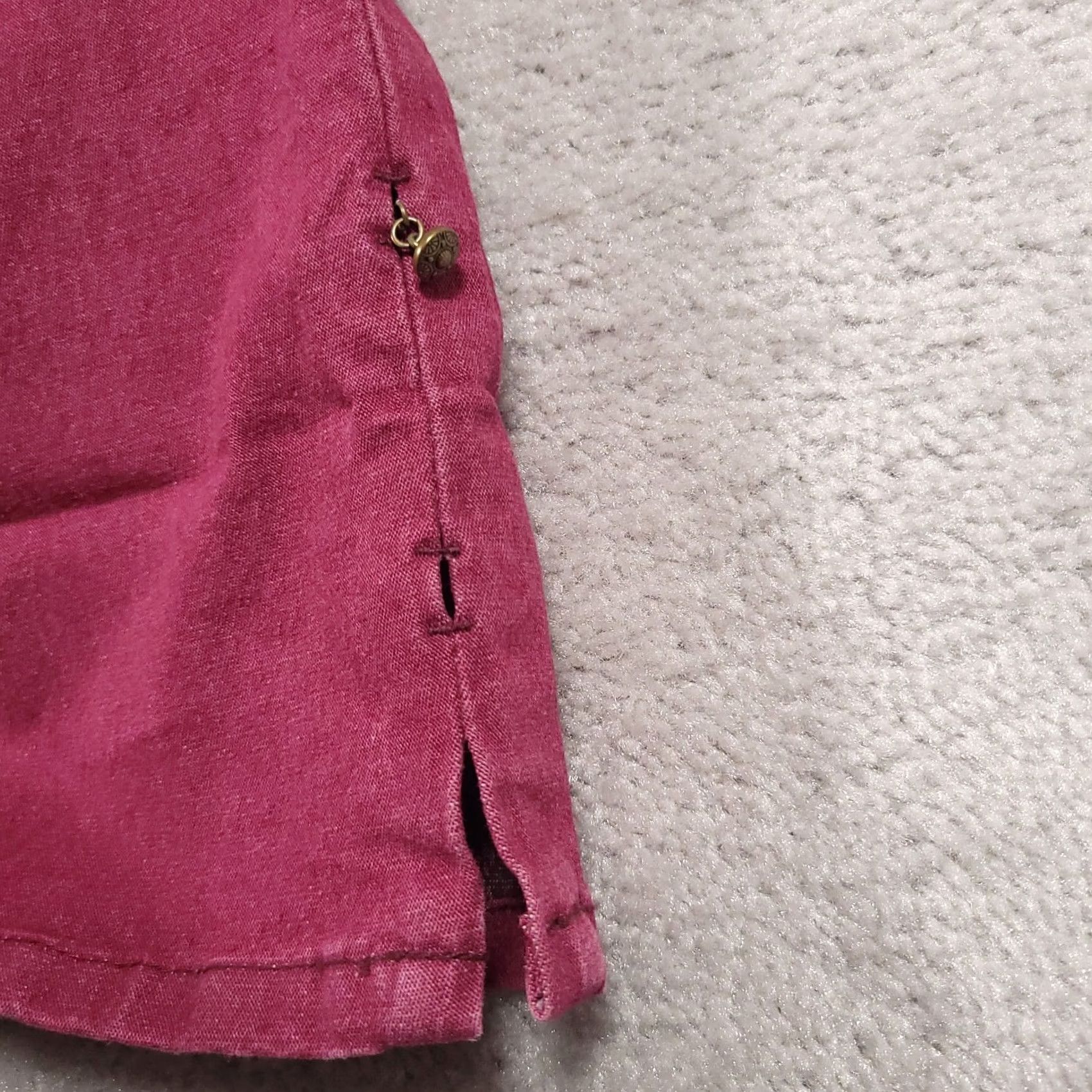 Denime Diane Gilman DG2 Denim Capri Jeans Women's 10P Pink Cuffed Convertible Snake Jeans Capris Regular Petite Womens 10P Pink Snake Convertible Cuffed Size 32" / US 10 / IT 46 - 6 Thumbnail