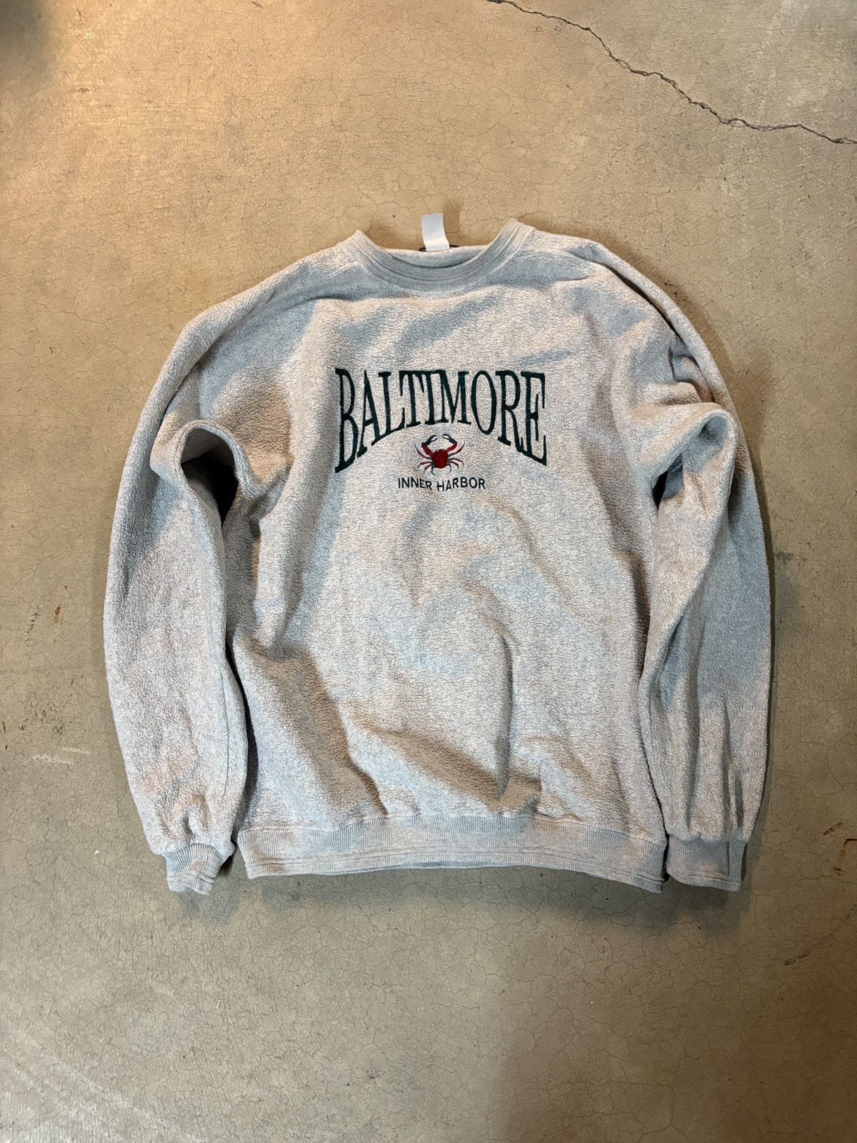 Other Vintage 90s Baltimore Embroidered Carpet Hoodie Gray Size L Size US L / EU 52-54 / 3 - 1 Thumbnail