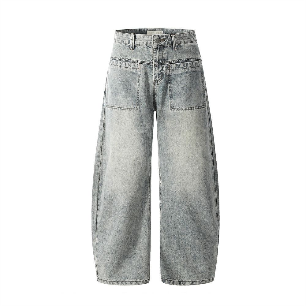 Japanese Brand × Jean Men's punk heavy distressed washed loose scimitar jeans Size US 32 / EU 48 - 1 Thumbnail