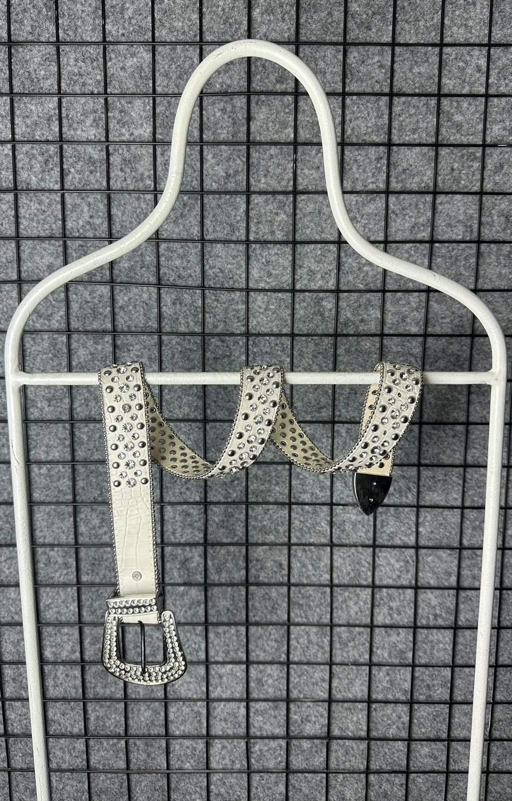 Other Streetwear Y2K Faux Croc Rhinestone Studded Belt Size OS Size ONE SIZE - 1 Thumbnail