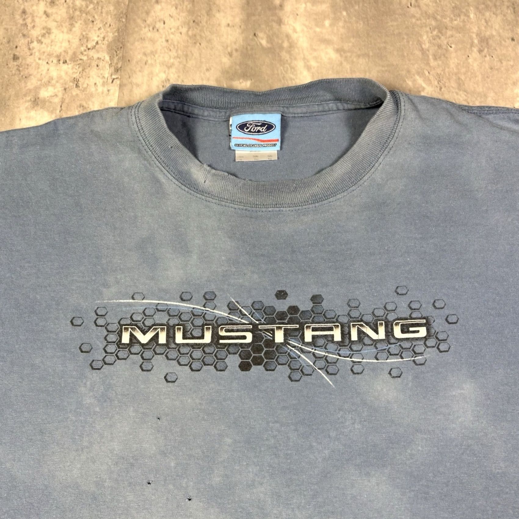 Ford VINTAGE Ford Mustang Car Promo T Shirt Mens XL Blue Crew Neck Short Sleeve Graphic Print 90s Cars Classic Double-Sided Distressed Size US XL / EU 56 / 4 - 5 Thumbnail