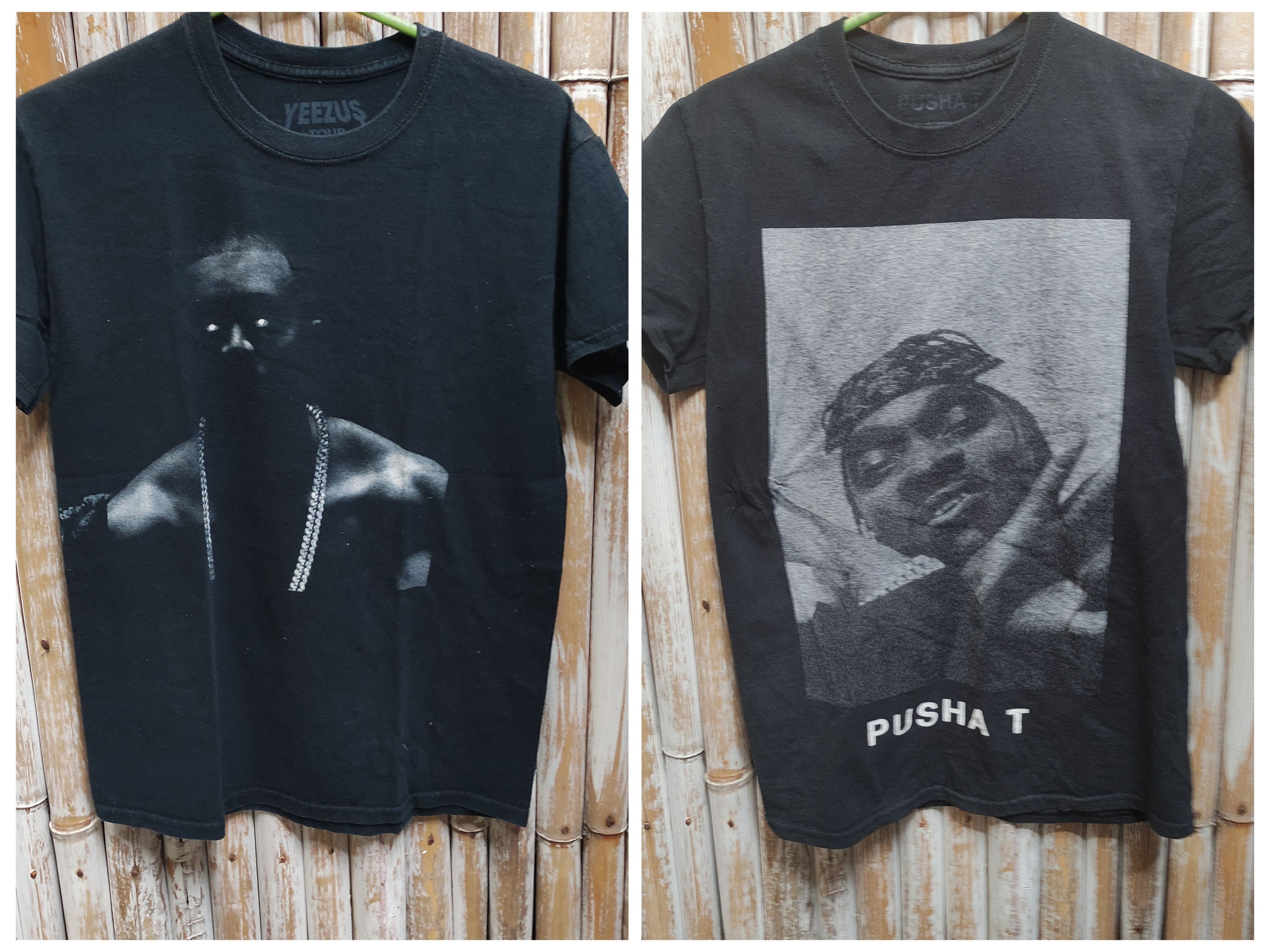 image of Kanye West Skinhead And Pusha T Small Pair Set T-Shirt in Black, Men's