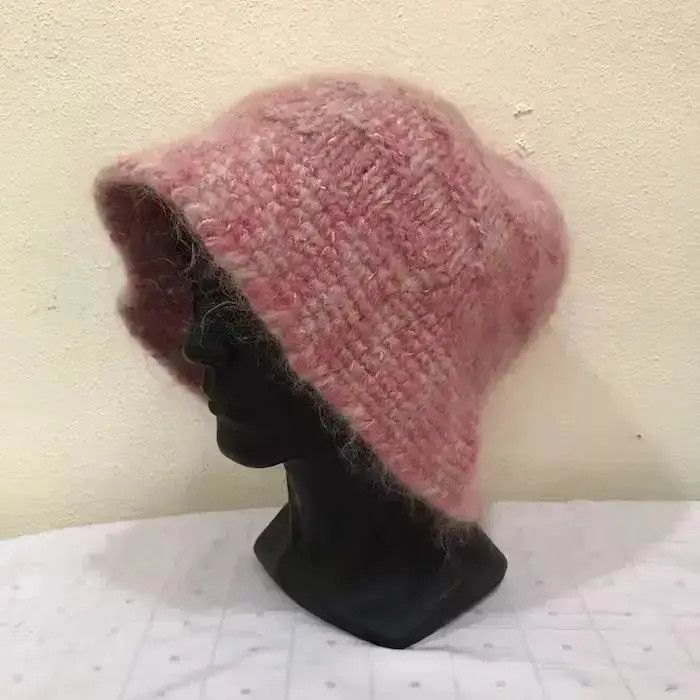 Japanese Brand Rare Design Knit Bucket Hat Size ONE SIZE - 2 Thumbnail