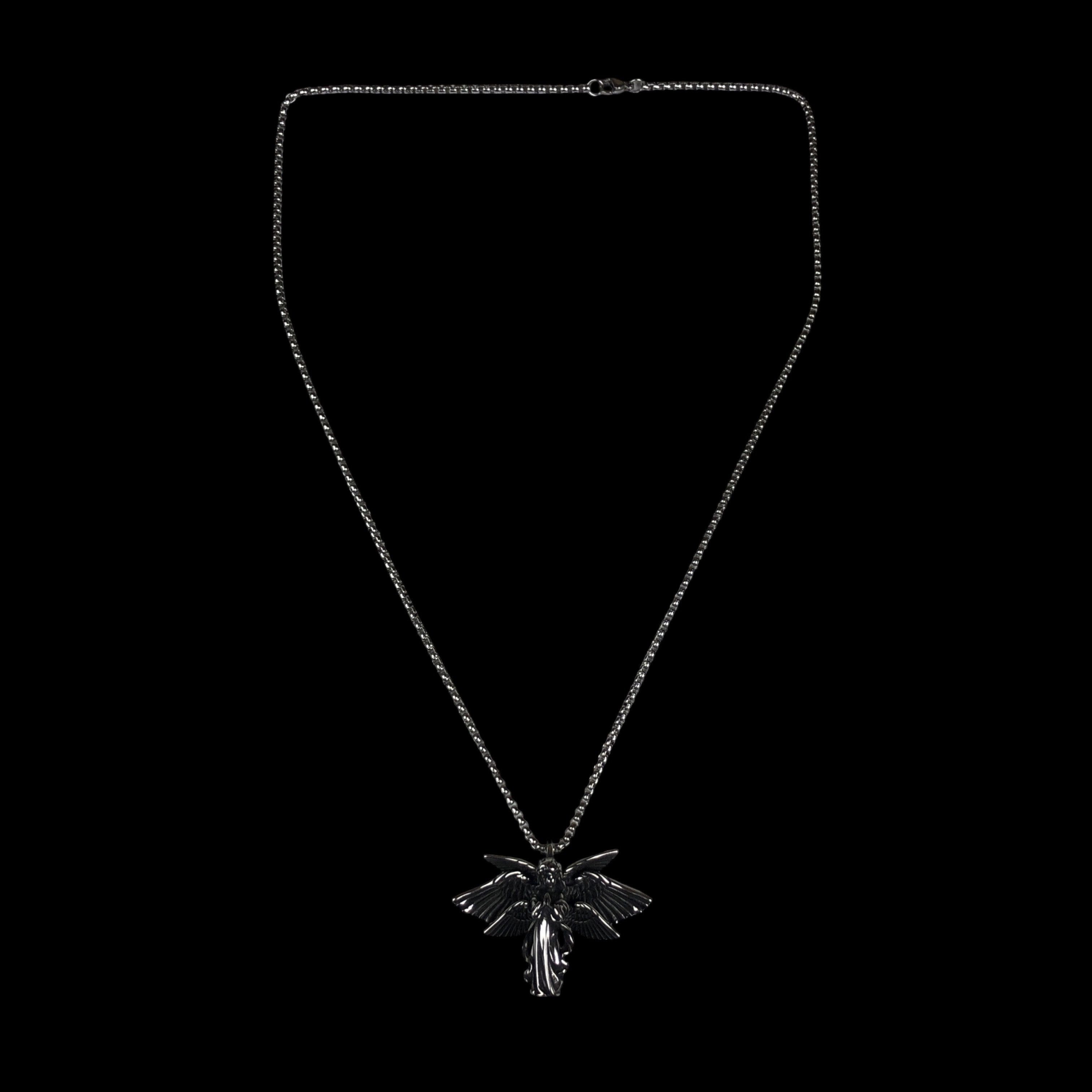 Jewelry Stainless Steel Angel Gothic Necklace Punk Metal Y2K Size ONE SIZE - 3 Thumbnail