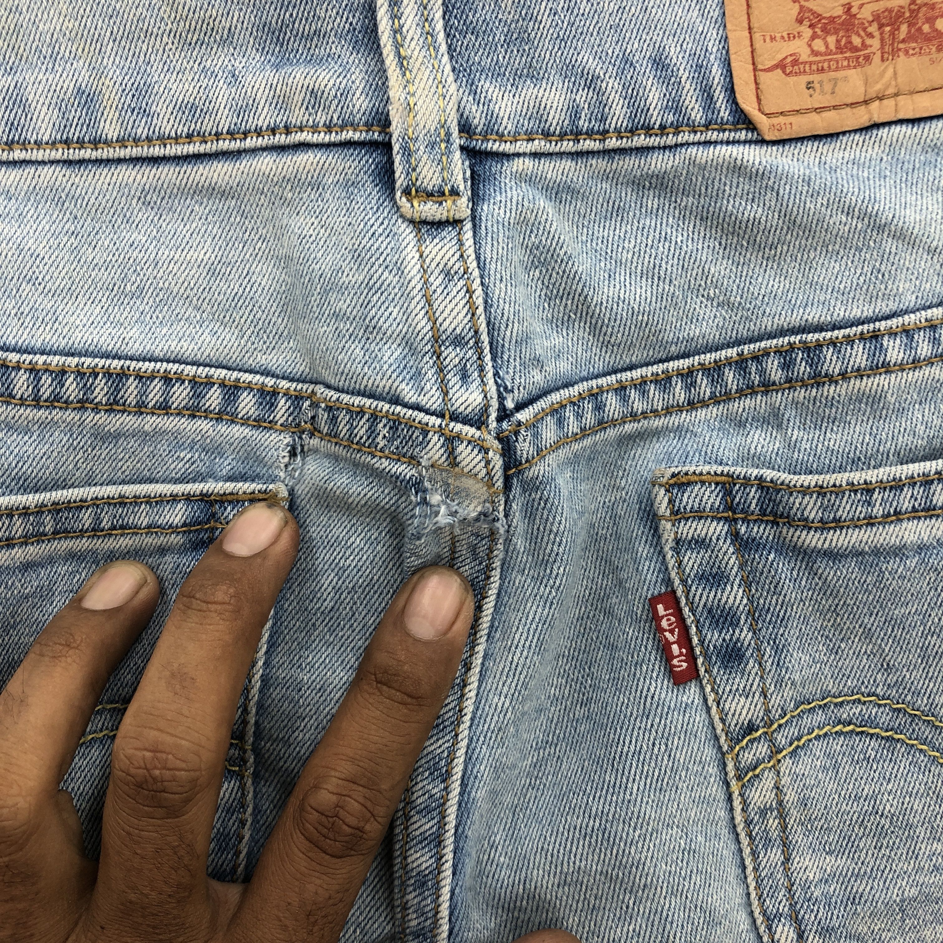 If Six Was Nine × Levi's × Vintage Vintage Levis 517 Wide Leg Jeans Levi's Flare Bootcut Denim Size 24" / US 00 / IT 34 - 6 Thumbnail