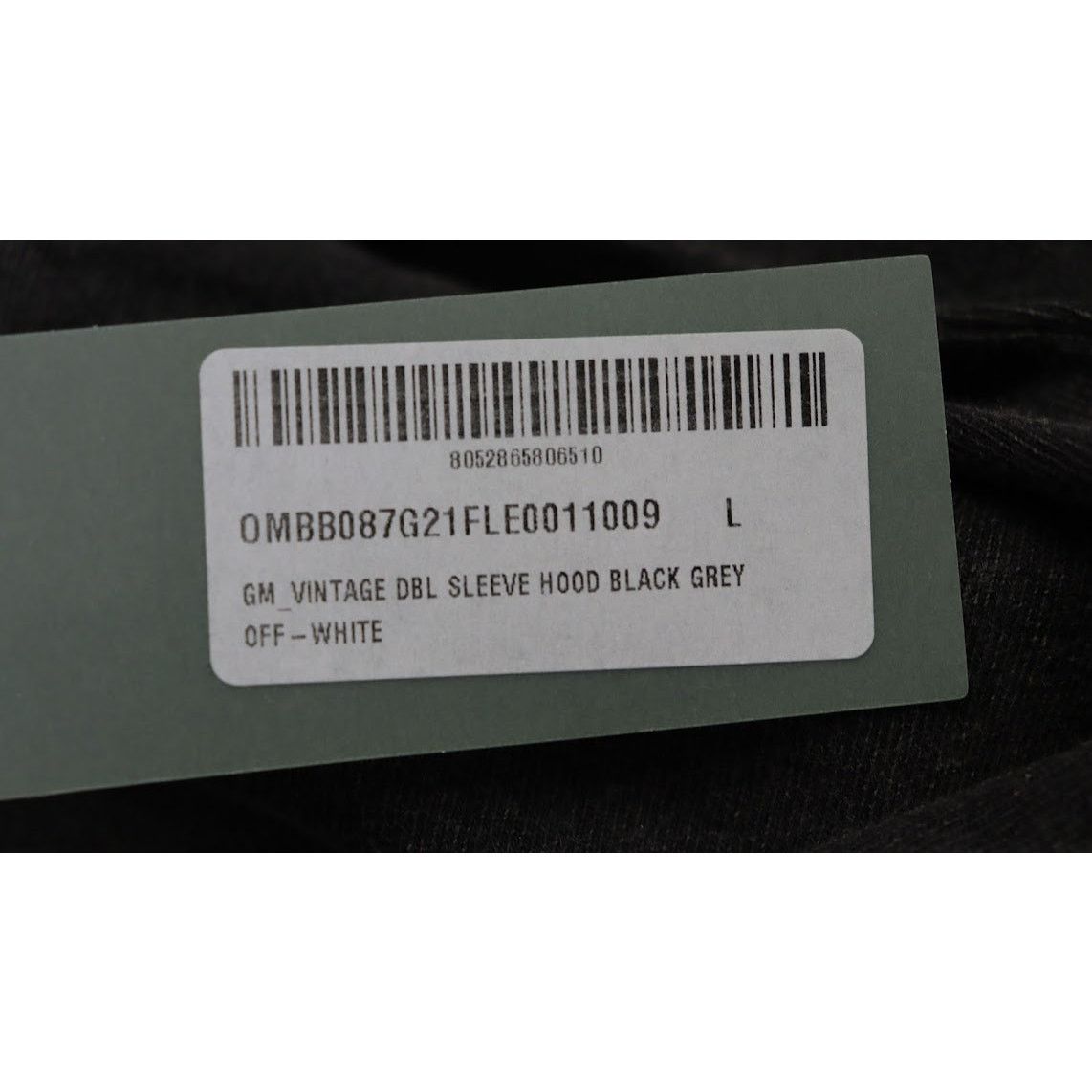 Off-White o1rshd1 GM Vintage Double Long Sleeve Hoodie in Black/Grey Size US L / EU 52-54 / 3 - 11 Thumbnail