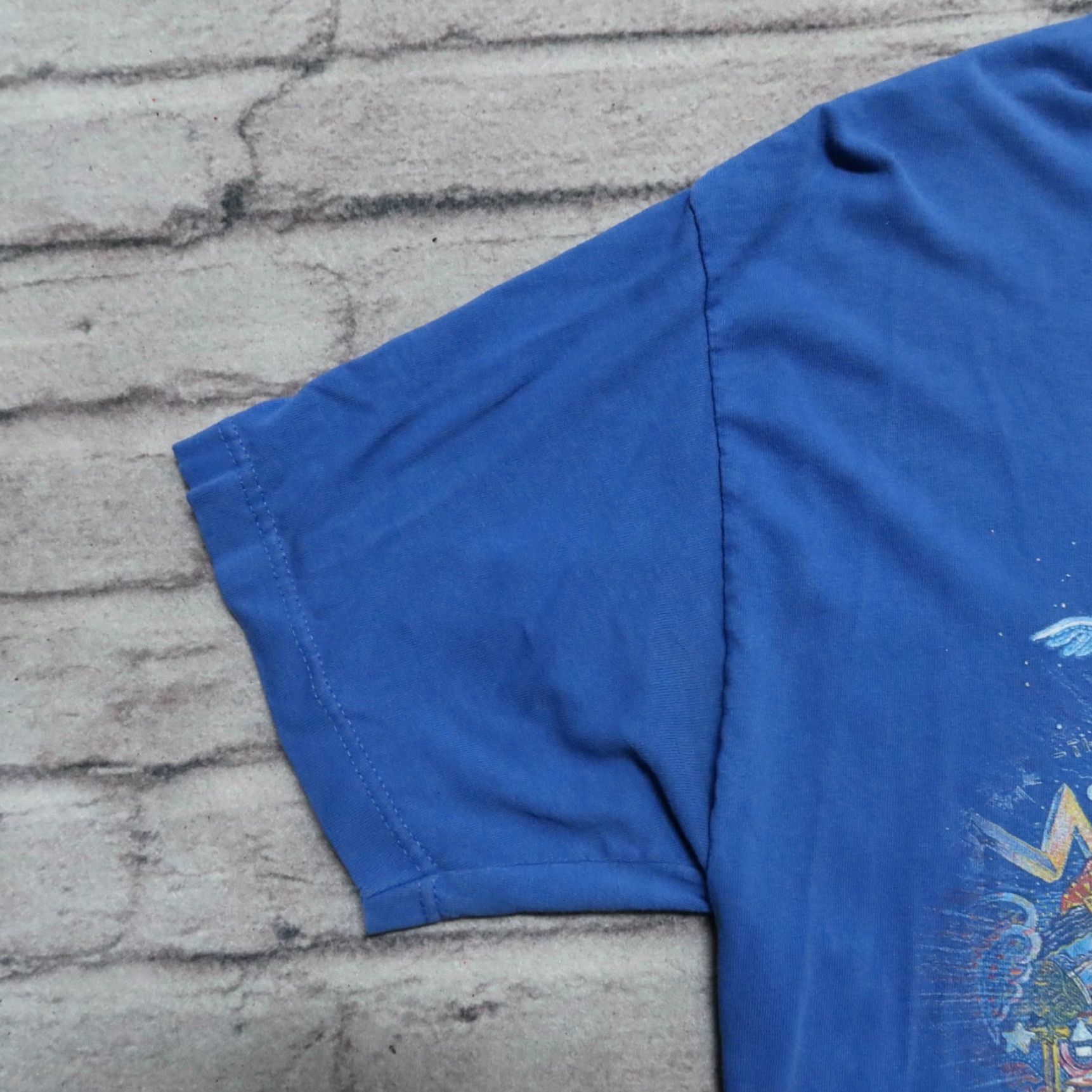 AAA VINTAGE Santana Supernatural Band Shirt L Blue Men Shirt 90s Santana Band Shirt Mens Size US L / EU 52-54 / 3 - 4 Thumbnail