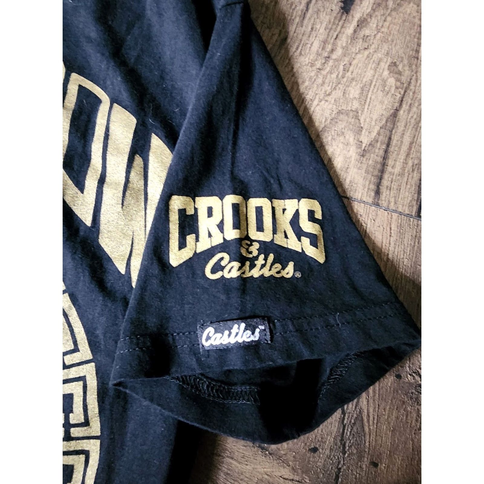 Crooks & Castles Crooks & Castles Mens S Crew Neck T-Shirt Black Back On Death Row Records Snoop Dogg B.O.D.R. Short Sleeve Cotton Size US S / EU 44-46 / 1 - 4 Thumbnail