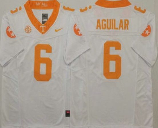Other Tennessee Volunteers #6 Joey Aguilar White 2024 Jersey Size US L / EU 52-54 / 3 - 3 Thumbnail