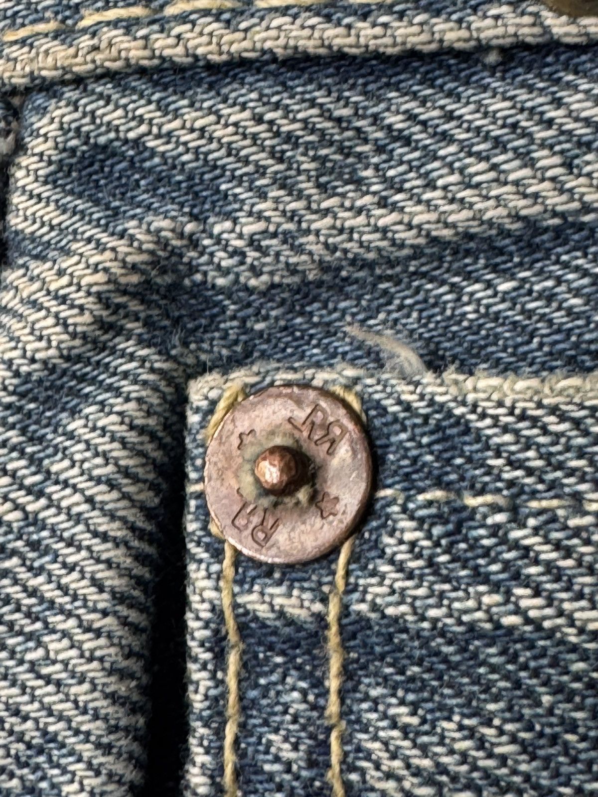 Ralph Lauren 2006 RRL 1/1 Moonshine Wash Lapidary Gemstone Selvedge Denim Size US 35 - 14 Thumbnail