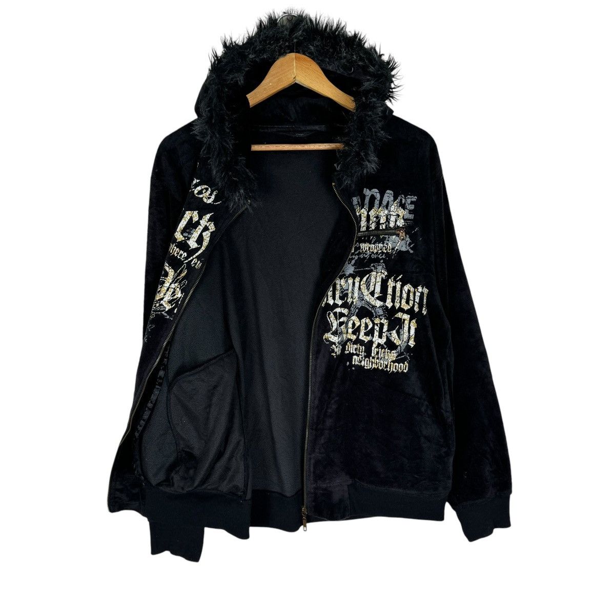 If Six Was Nine 🌟BEAUMERE FUR HOODIE FLEECE JACKET Size US L / EU 52-54 / 3 - 7 Thumbnail