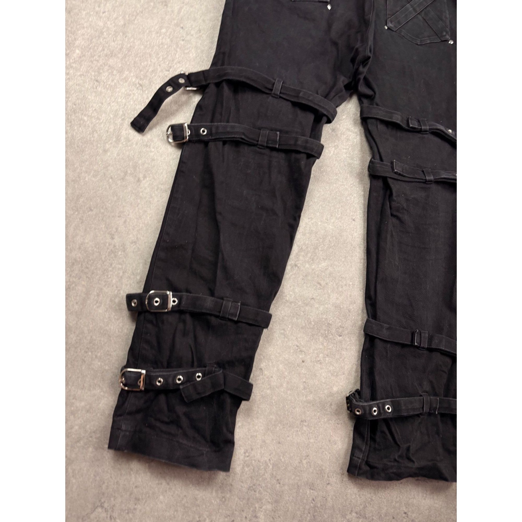 Punk and Yo Gothicana by EMP Men’s Bondage Pants Black Straps D-Rings Go Size US 34 / EU 50 - 10 Thumbnail