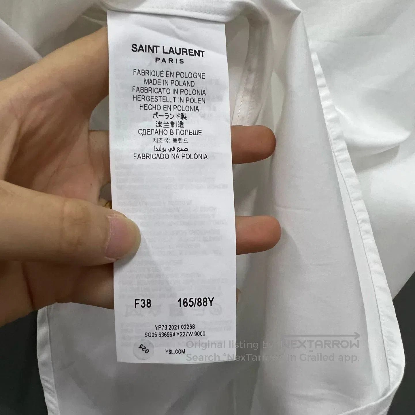 Saint Laurent Paris saint laurent white long sleeve shirt. Size US M / EU 48-50 / 2 - 4 Thumbnail