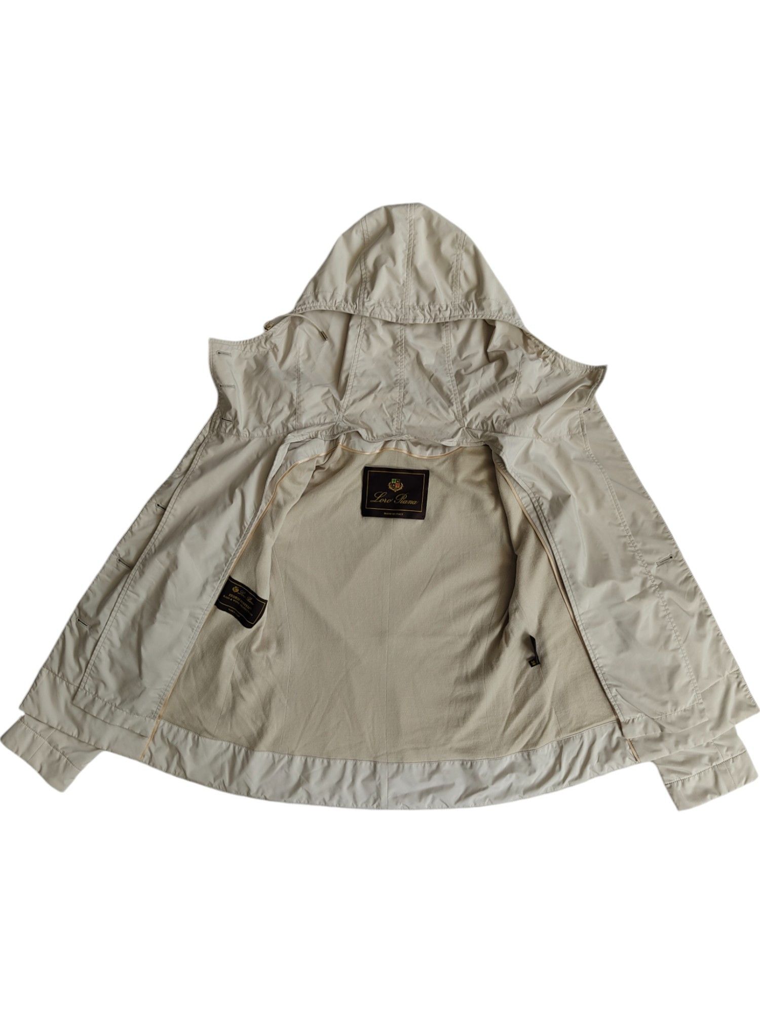 Loro Piana Beige Storm System Lightweight Doublet Breasted Jacket Size XS / US 0-2 / IT 36-38 - 3 Thumbnail