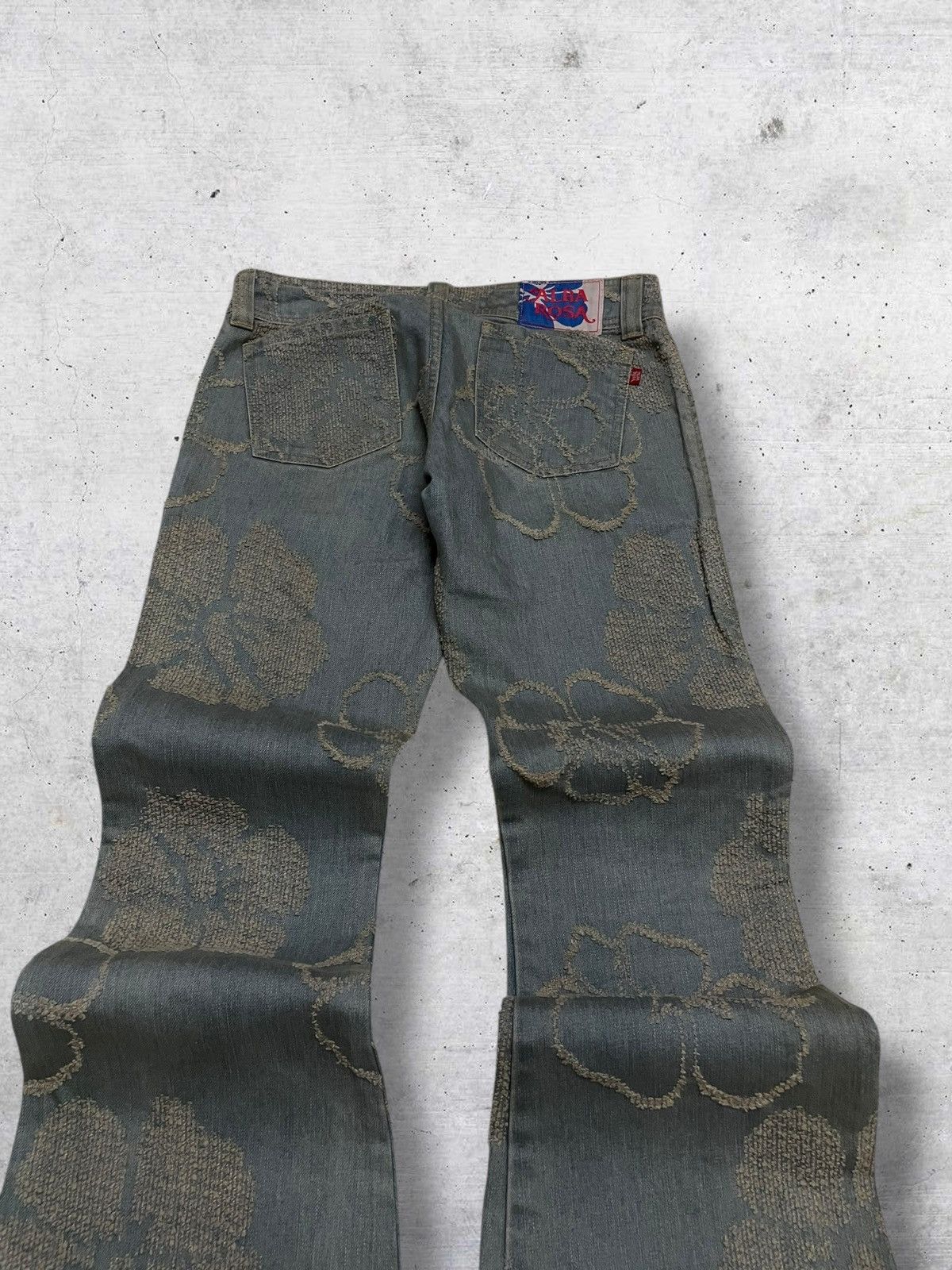 Hysteric Glamour VINTAGE ALBAROSA JAPAN CRAFTED JACQUERD ART FLARE DENIM 90S Size US 28 / EU 44 - 11 Thumbnail
