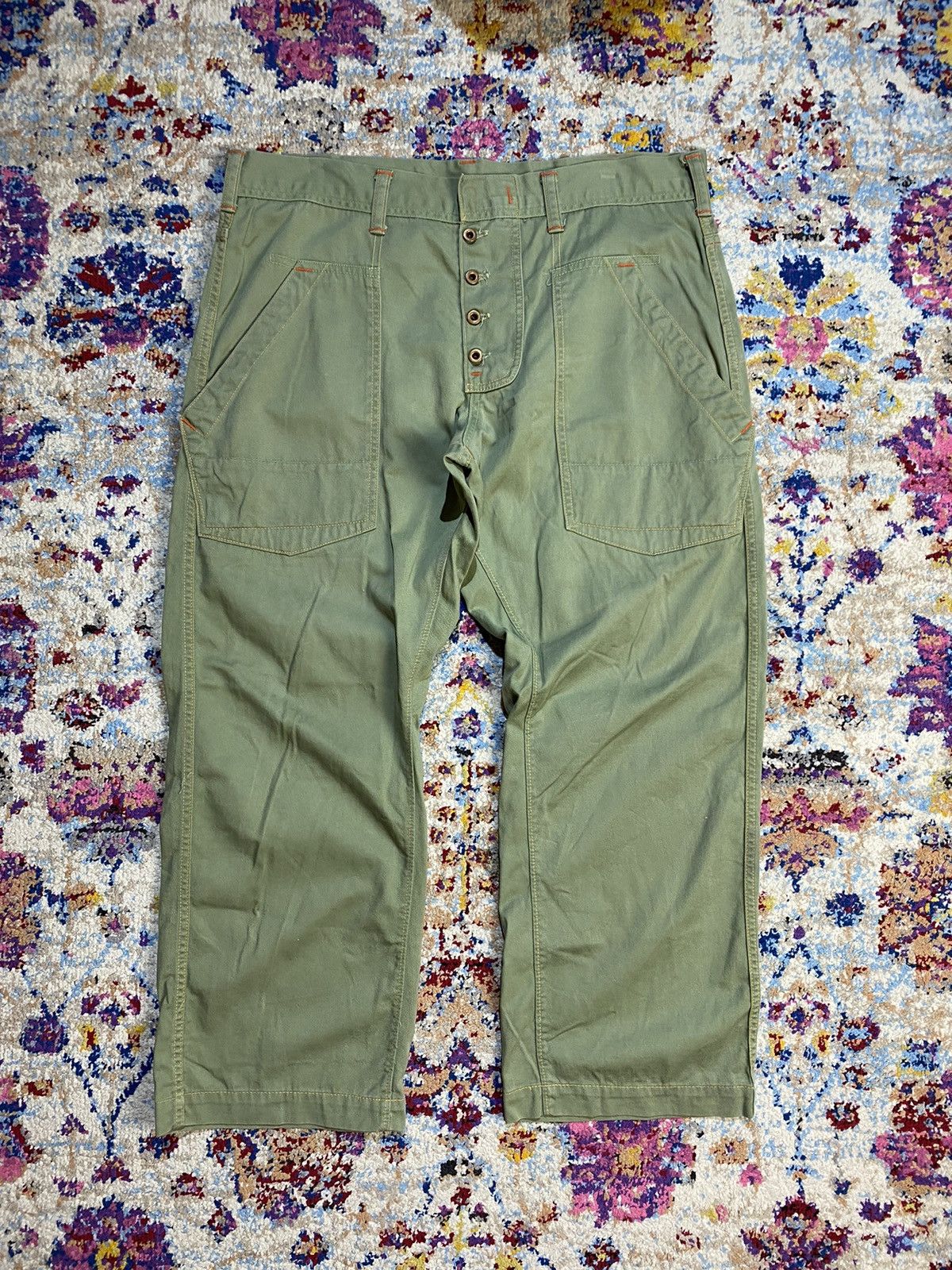 Evisu × Vintage Evisu Lot 9055 London Brother Nippon Fatigue Pants W36 Size US 36 / EU 52 - 2 Thumbnail