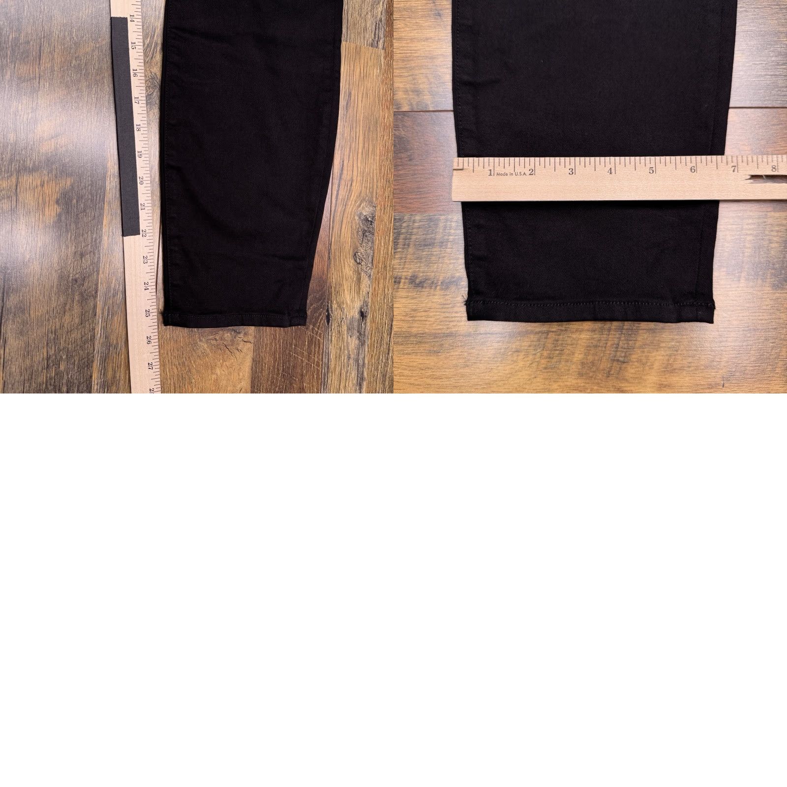Good American Good American Jeans Womens 18 Black High Rise Crop Stretch 5-Pocket Denim Button Zip 25.5 In Inseam Plus Rise High City Size 40" / US 18 - 9 Thumbnail