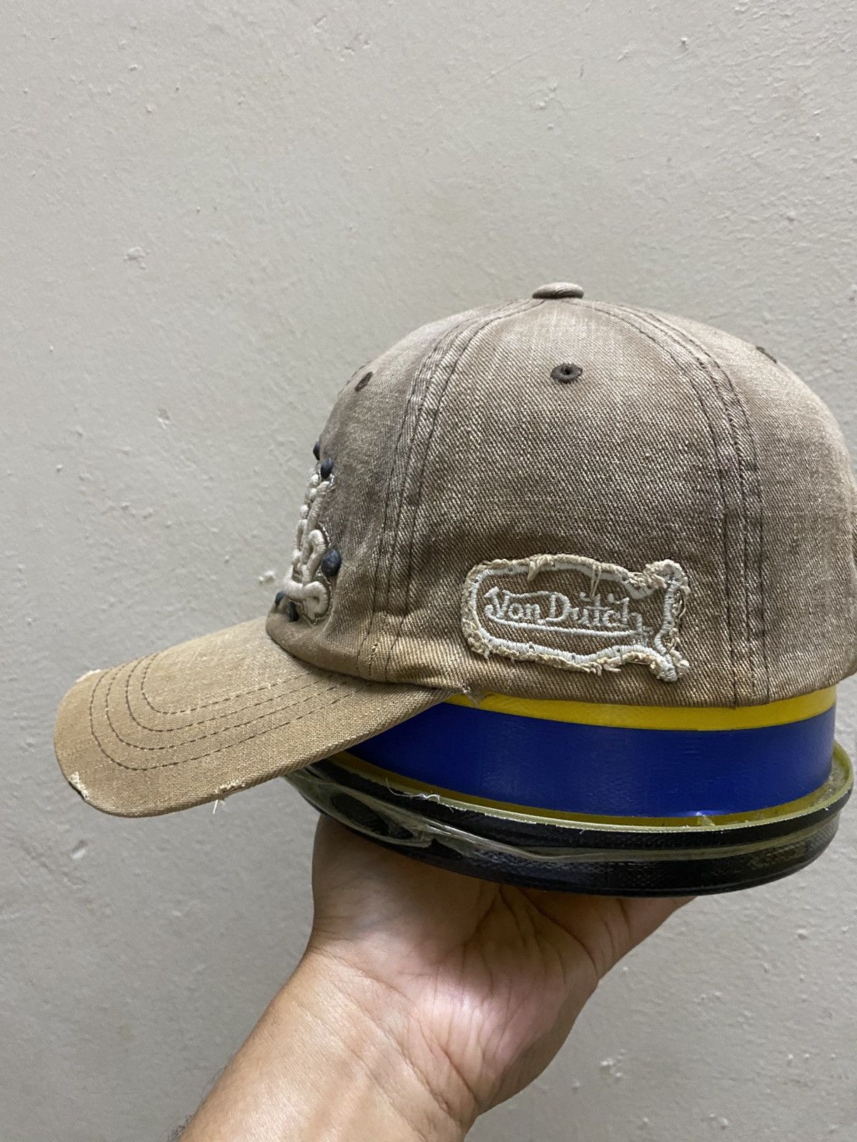 Vintage × Von Dutch Vintage Von Dutch Hat Distressed Style Denim Hat Cap Size ONE SIZE - 2 Thumbnail