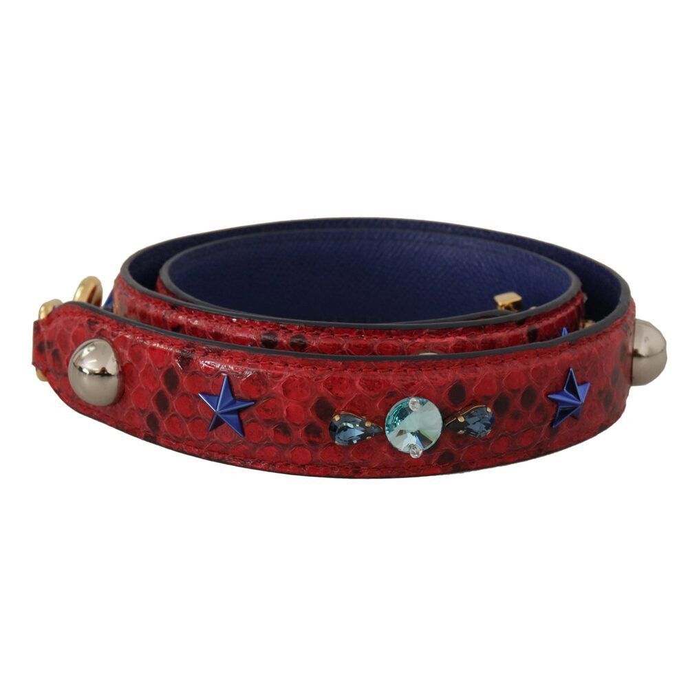 Dolce & Gabbana Dolce & Gabbana Chic Red Python Leather Shoulder Strap Size ONE SIZE - 1 Thumbnail