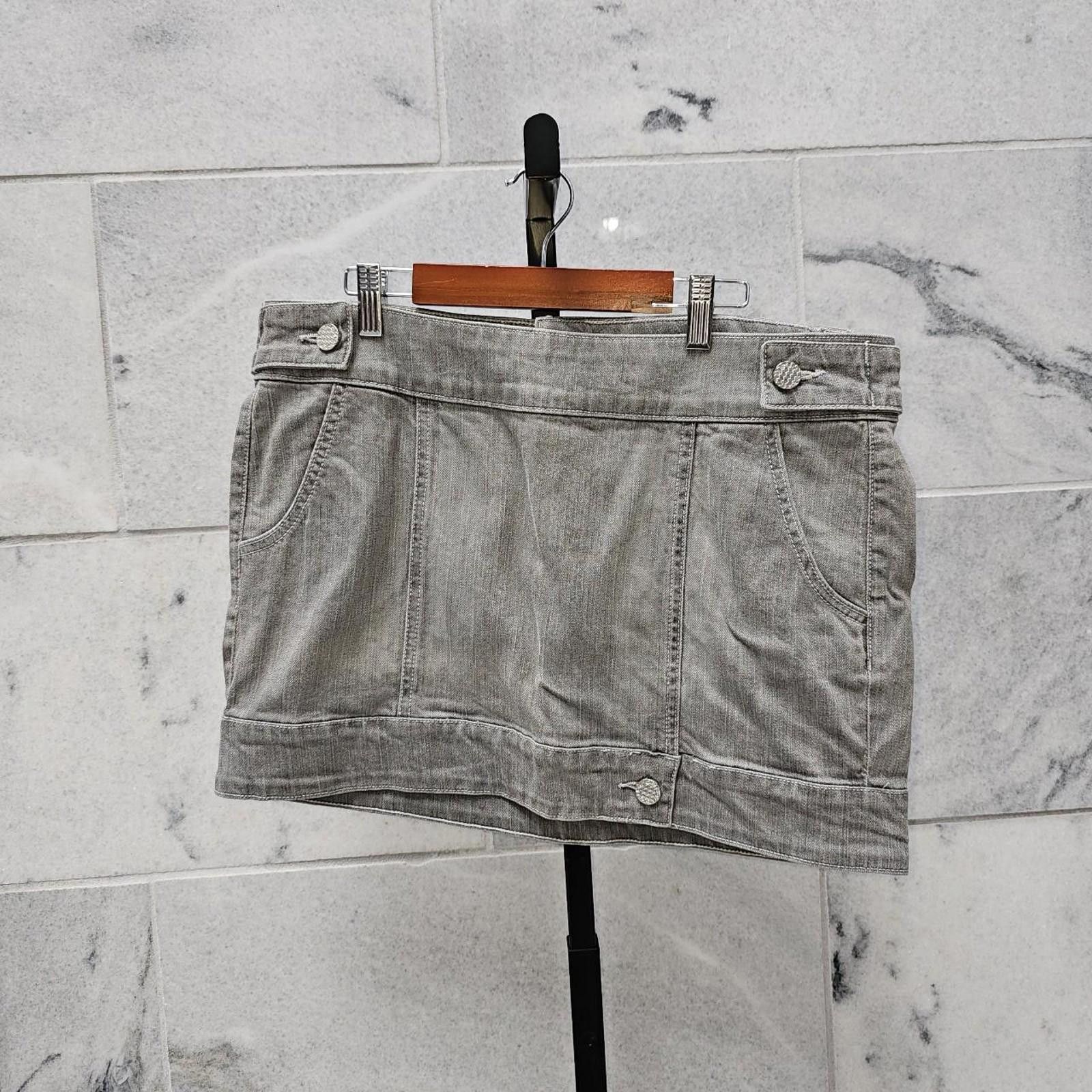 United Colors Of Benetton Bebe Women's Grey Denim Skirt Size 32" / US 10 / IT 46 - 1 Thumbnail