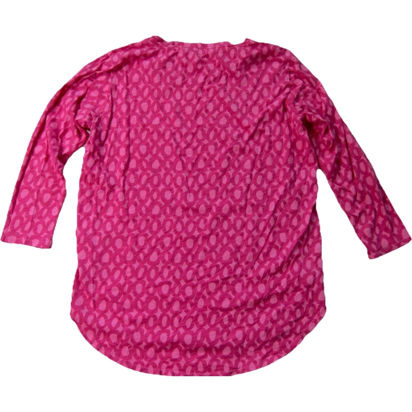 Pinko Fresh Produce 100% Cotton Pink Polka Dot 3/4 Sleeve Round Neck T-Shirt Blouse XS Size XS / US 0-2 / IT 36-38 - 2 Thumbnail