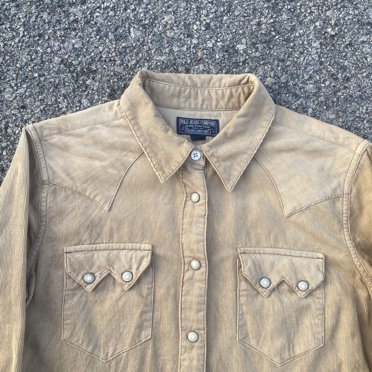 Polo Ralph Lauren 1990s Polo Denim Company RRL Cord Western Shirt Size S / US 4 / IT 40 - 2 Thumbnail