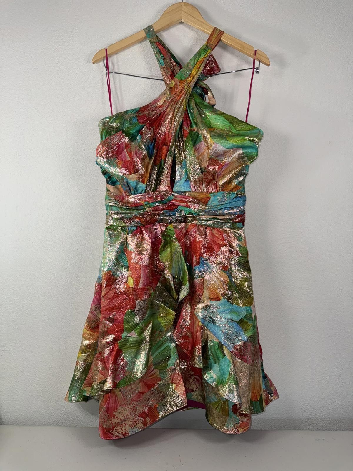 Ramy Brook $565 NWT Ramy Brook Reuben Metallic Halter Minidress Size 12 Size XL / US 12-14 / IT 48-50 - 5 Thumbnail