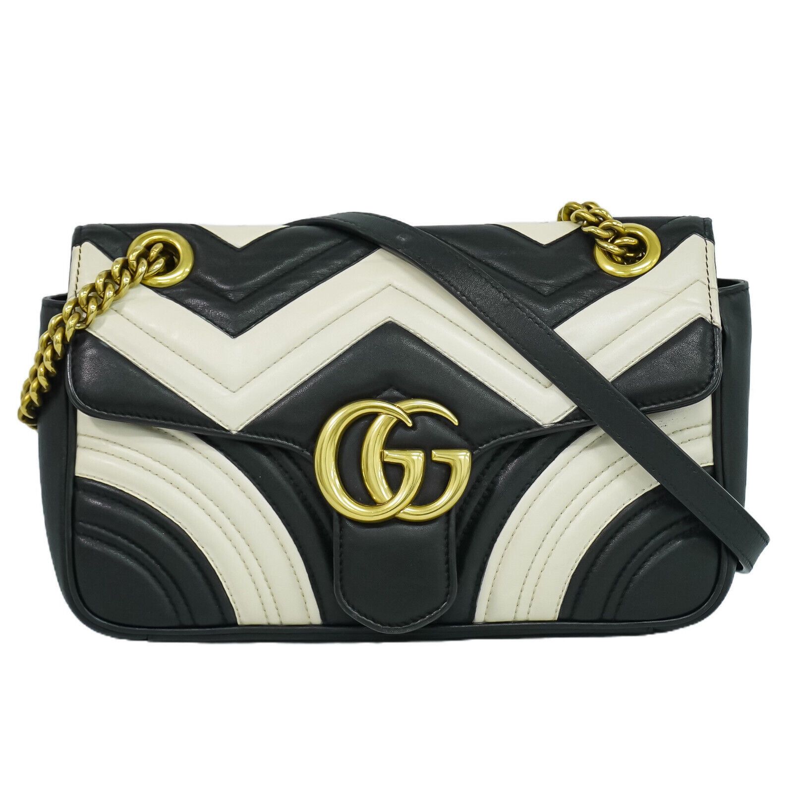 Gucci Gg Marmont Black Leather Shoulder Bag (Pre-Owned) Size ONE SIZE - 1 Thumbnail