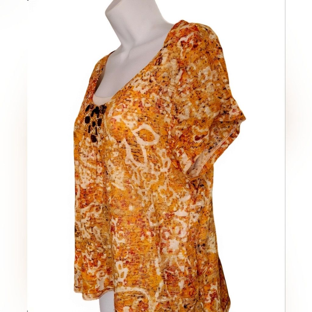 Other Hearts Of Palm Petite Layered Embellished Top Size XL Size XL / US 12-14 / IT 48-50 - 2 Thumbnail