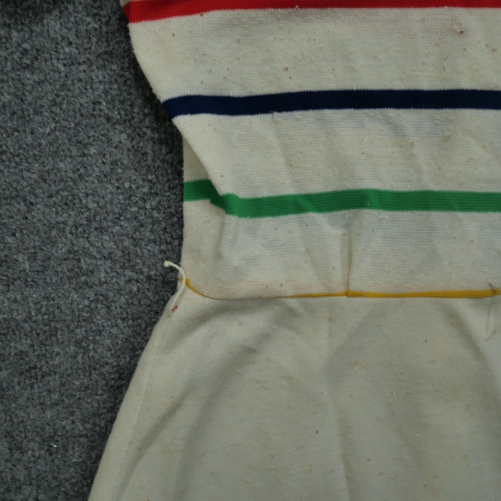 Vintage VINTAGE Julie Miller Dress Womens M Tan Striped 70s 80s Knee Length Outfit Theme 80s Womens Size M / US 6-8 / IT 42-44 - 3 Thumbnail