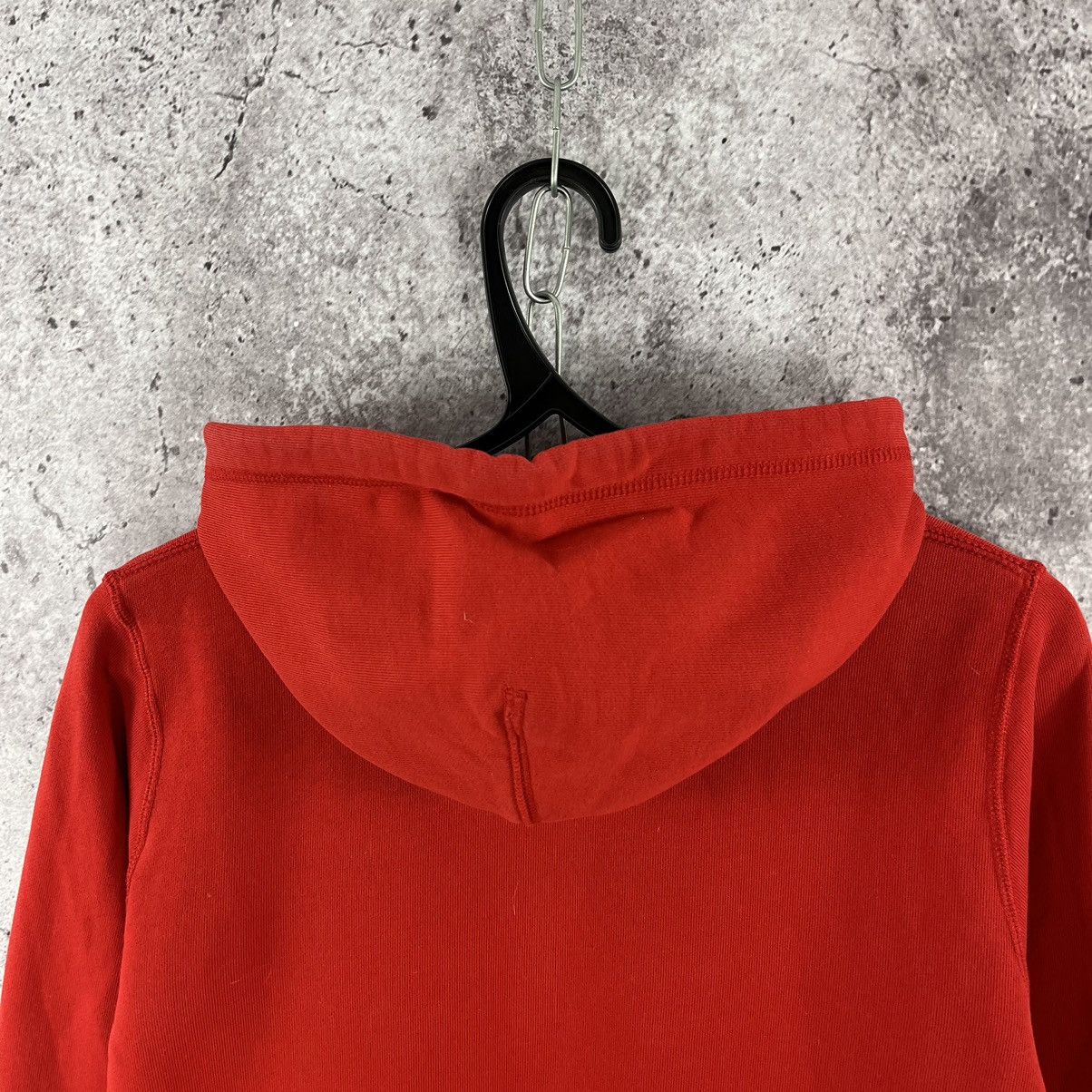 Nike × Vintage Vintage 2000s Nike Hoodie Big Logo Swoosh Embroidery Red Size L / US 10 / IT 46 - 9 Thumbnail