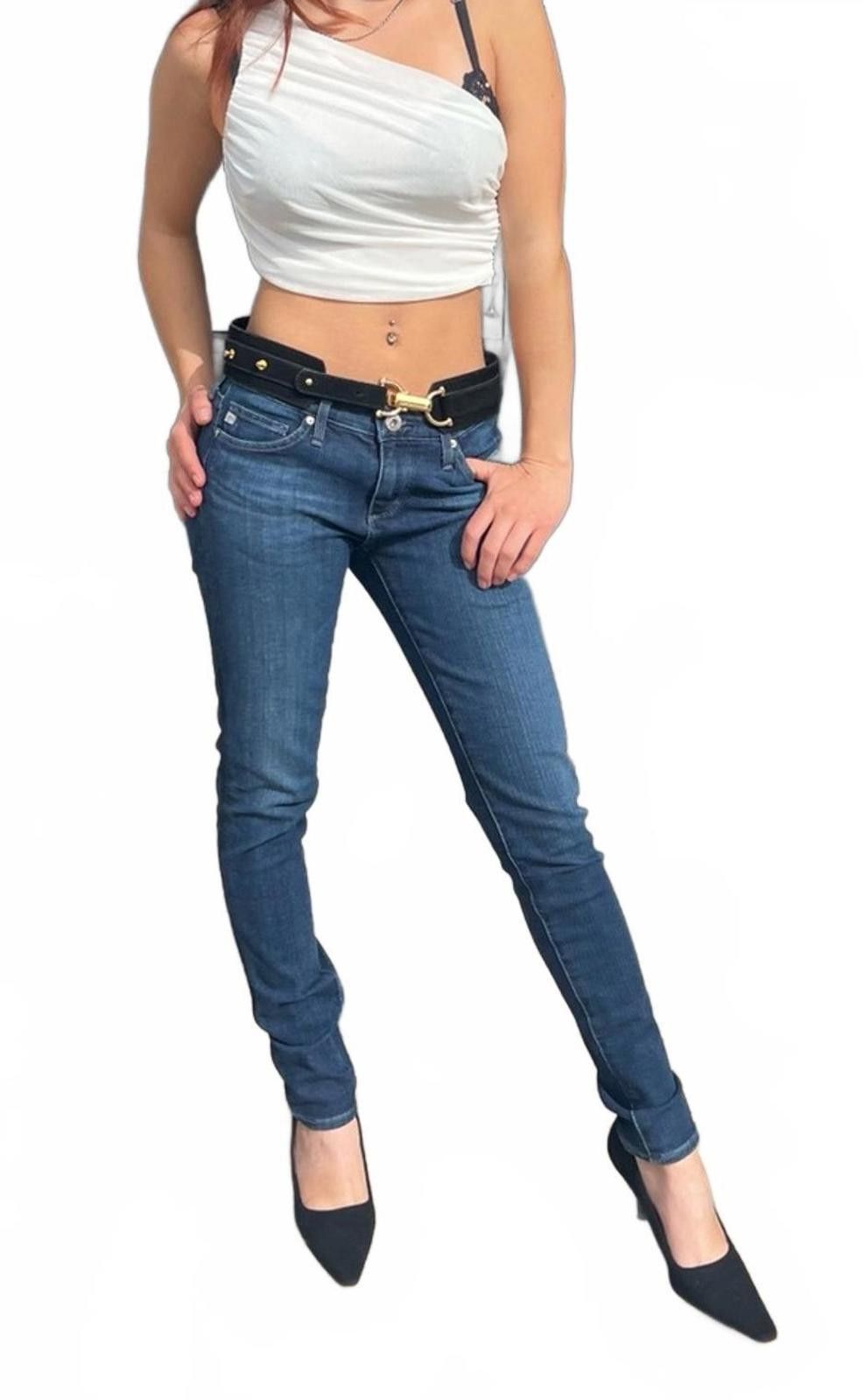 AG Adriano Goldschmied AG Dark Wash The Legging Ankle Super Skinny Ankle Size 24" / US 00 / IT 34 - 1 Thumbnail